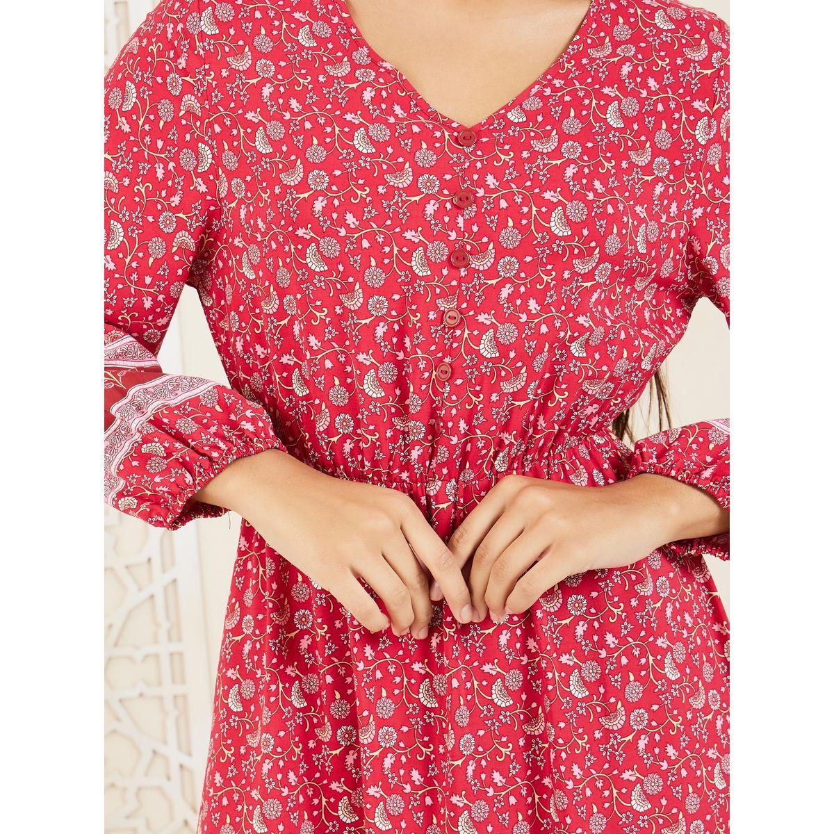Styli Floral Print Tiered Maxi Dress-women-clothing-dresses-image-3