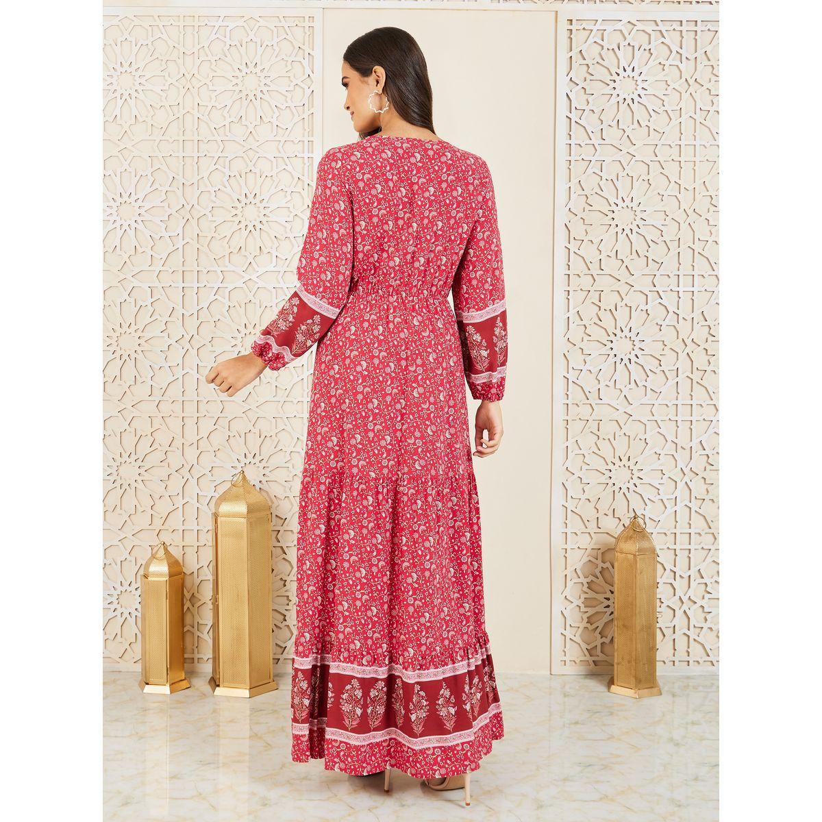 Styli Floral Print Tiered Maxi Dress-women-clothing-dresses-image-4