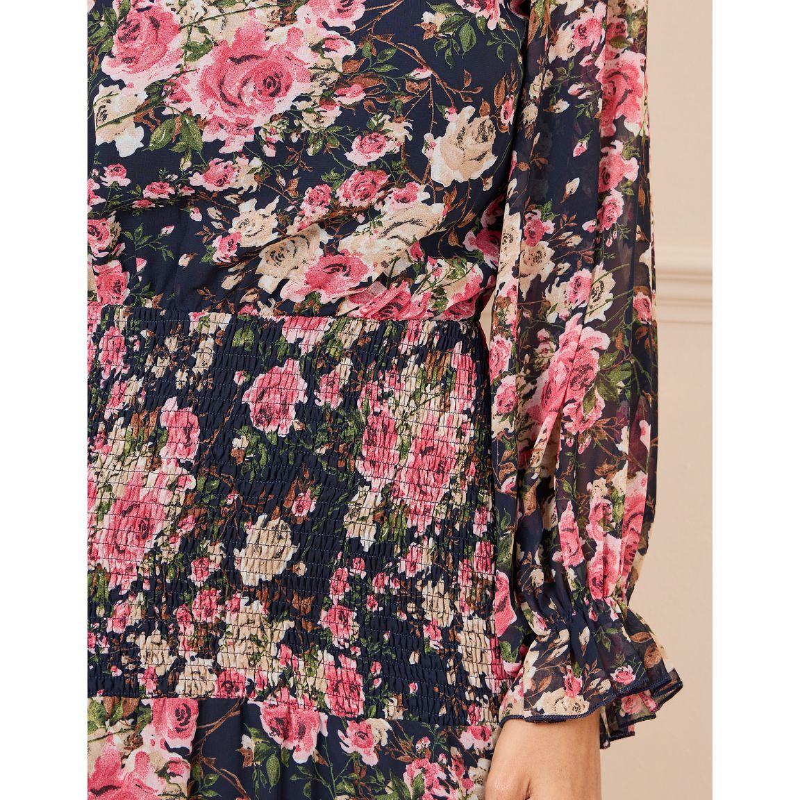 فستان ميدي مطبع بطبعة زهور-women-clothing-dresses-image-3