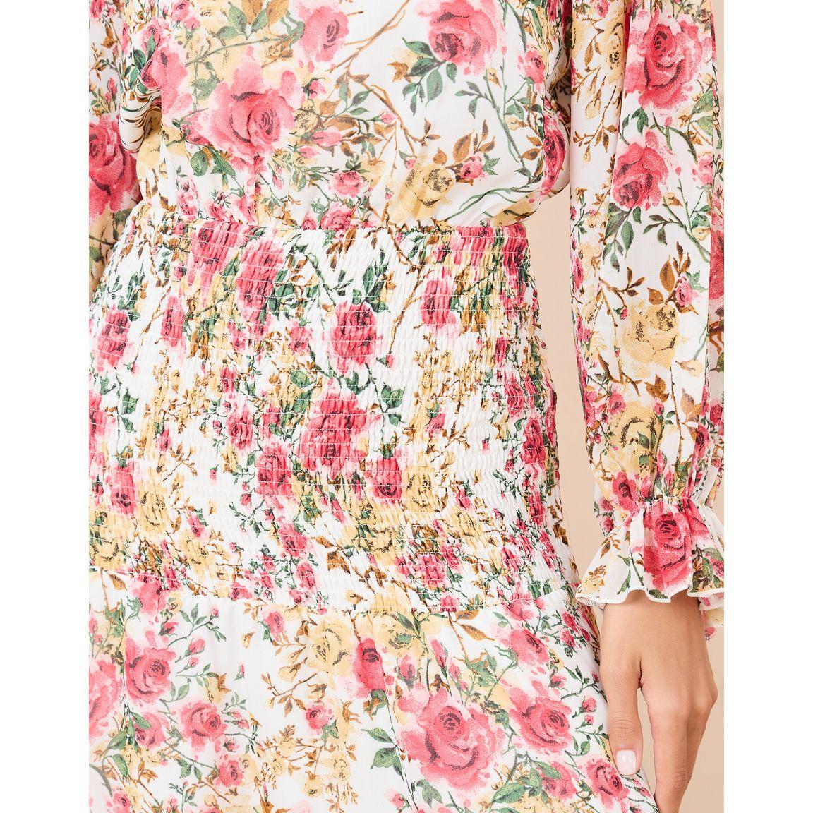 فستان ميدي مطبع بطبعة زهور-women-clothing-dresses-image-3