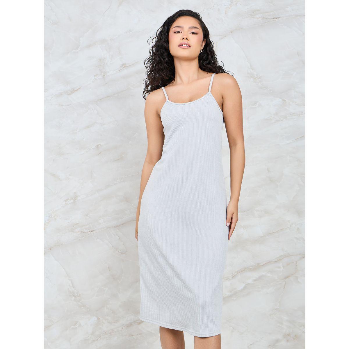 Styli Unwind Solid Rib Slip Dress-women-clothing-nightwear-nighties-image-2