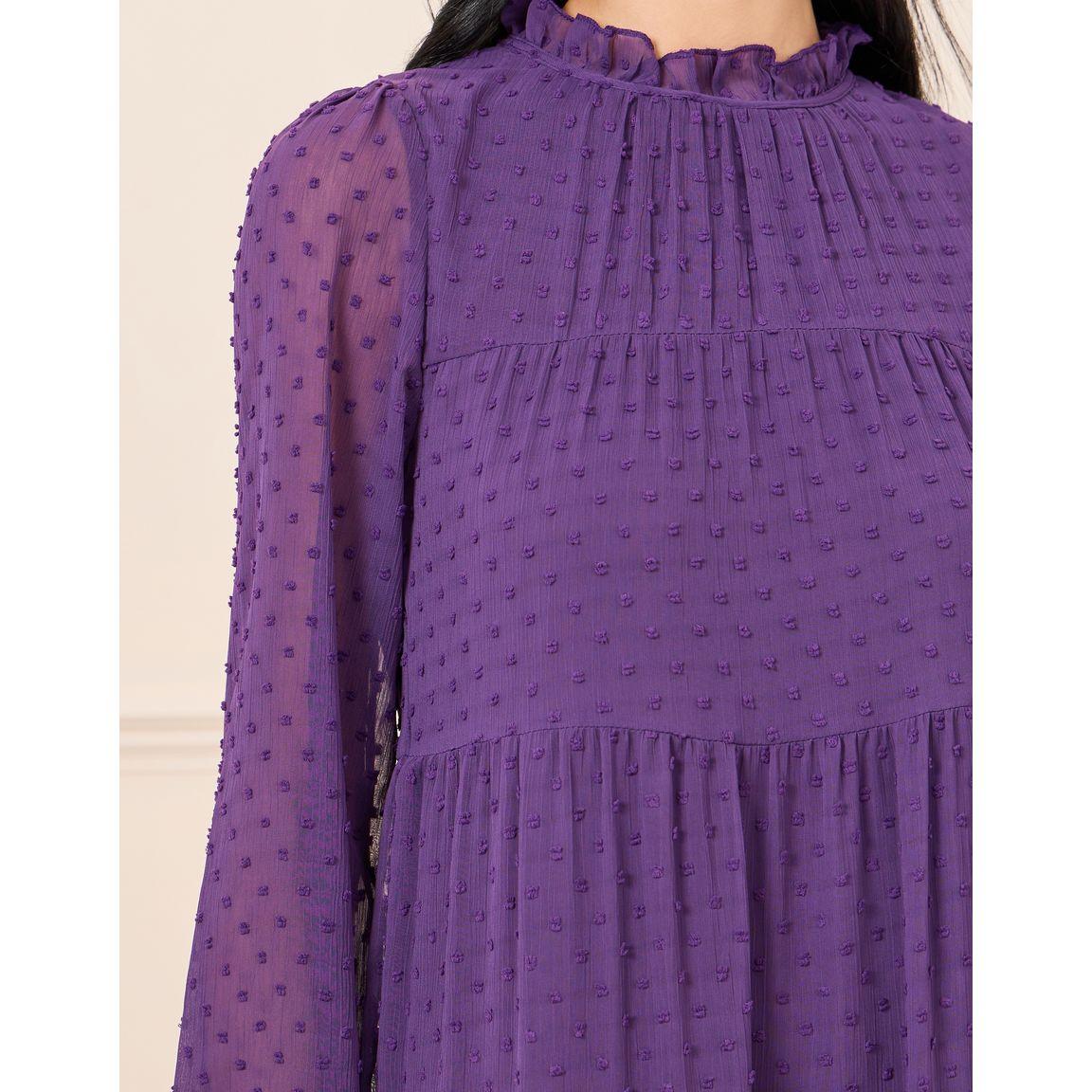 Styli Dobby High Neck Long Sleeves Tiered Midi Dress-women-clothing-dresses-image-3