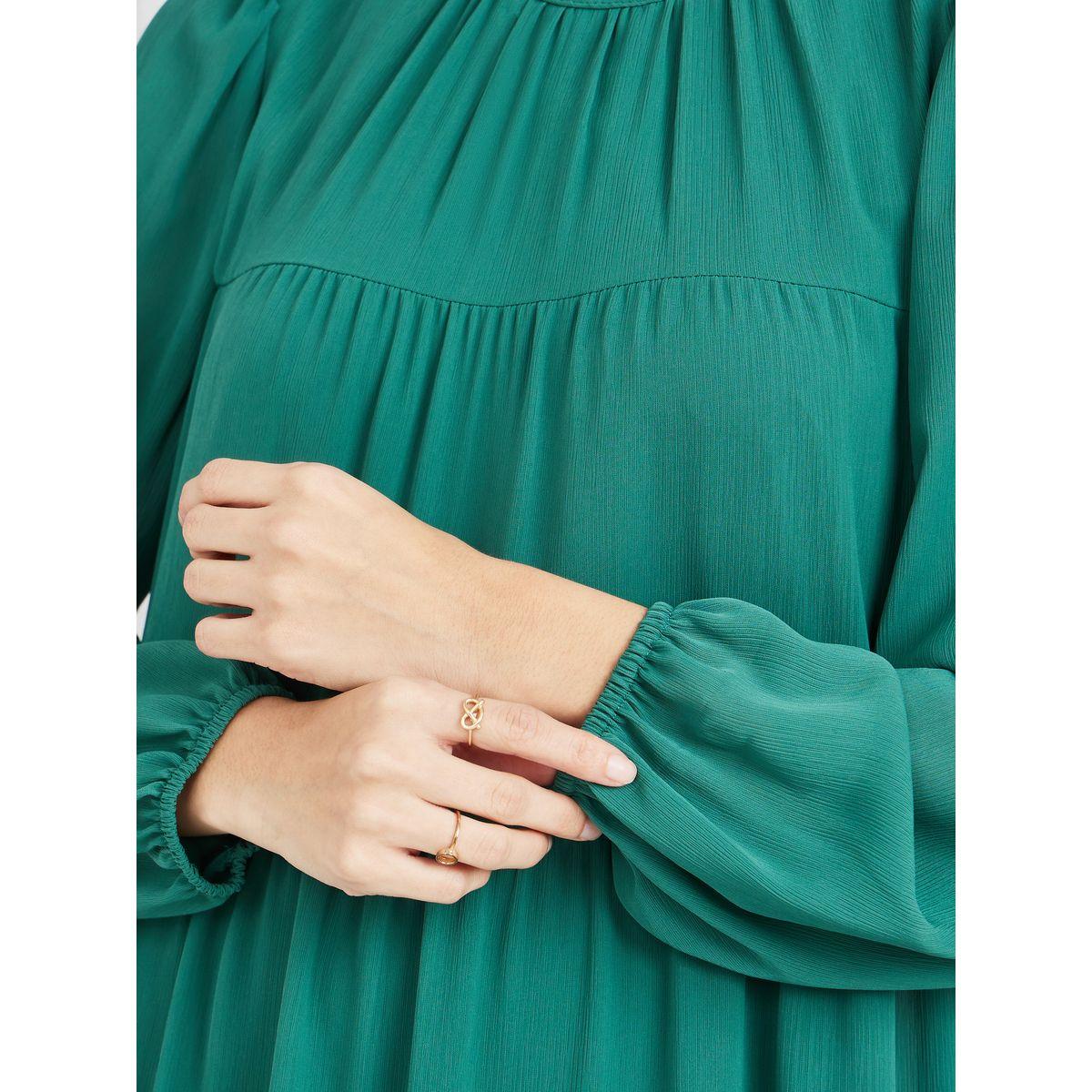 Styli Solid Long Sleeves Tiered Midi Dress-women-clothing-dresses-image-3