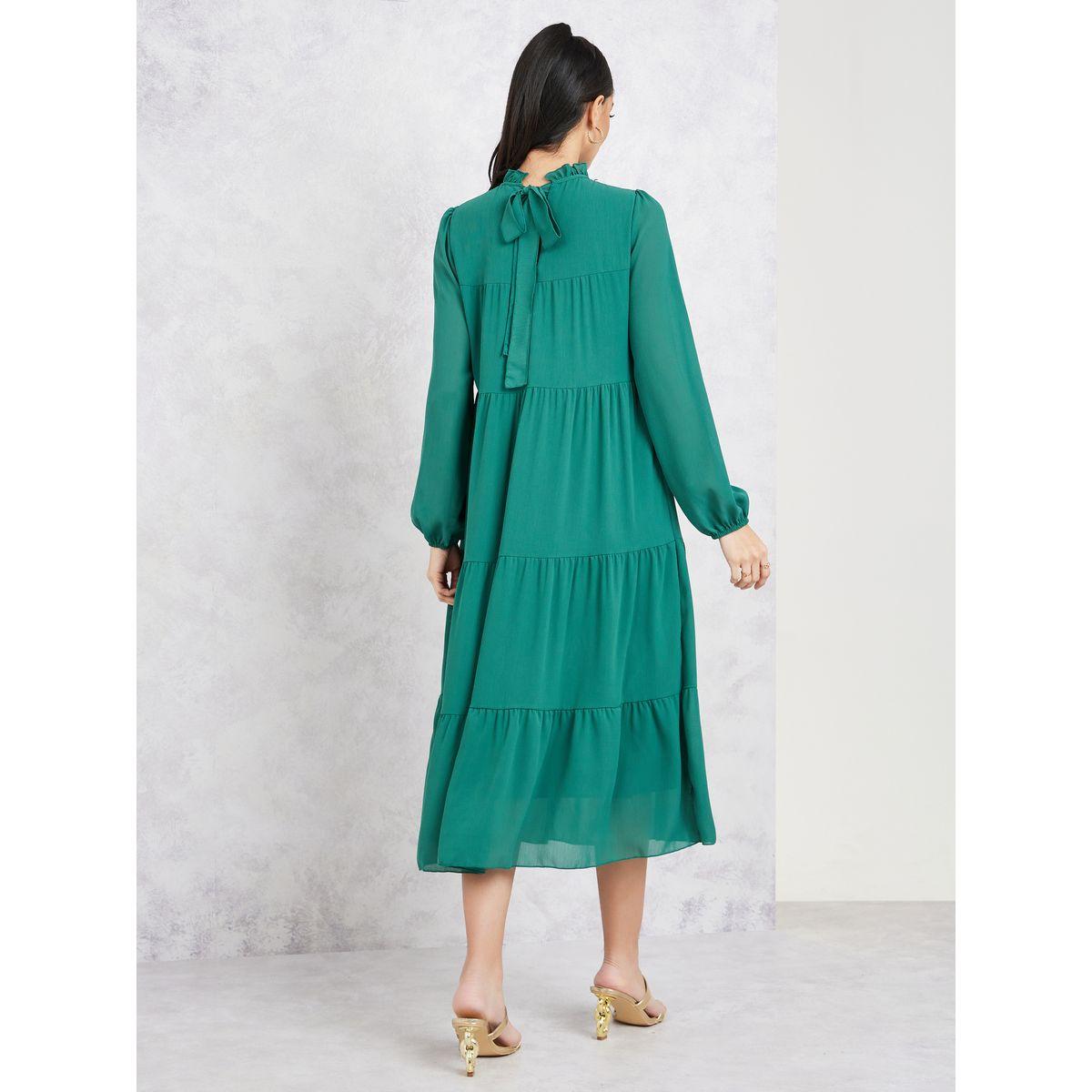 Styli Solid Long Sleeves Tiered Midi Dress-women-clothing-dresses-image-4