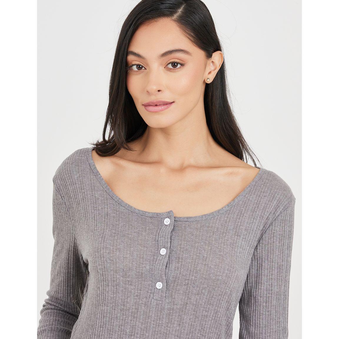 طقم بيجاما من تيشيرت باكمام طويلة وبنطال-women-clothing-nightwear-pyjamas-longsets-image-4