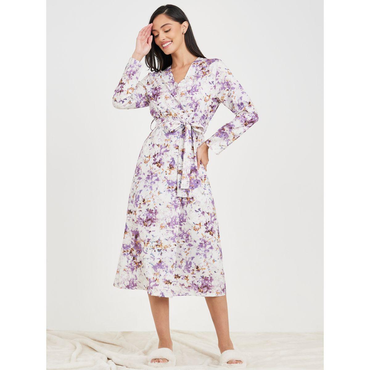 Styli Unwind Pack of 2 - AOP Cami Slip Dress and Robe Set-women-clothing-nightwear-robes-image-1