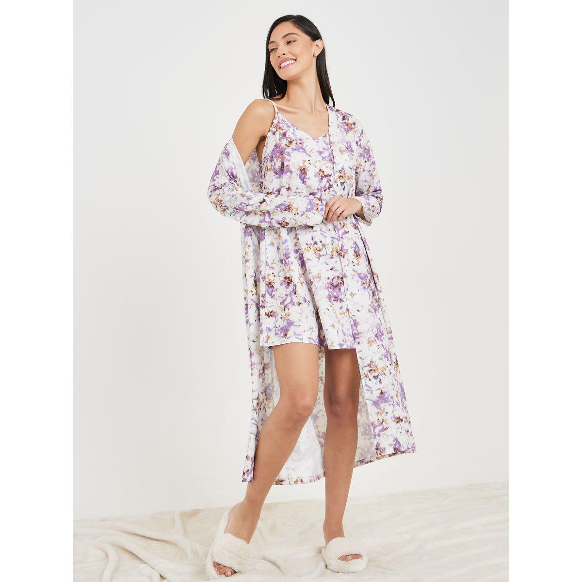 Styli Unwind Pack of 2 - AOP Cami Slip Dress and Robe Set-women-clothing-nightwear-robes-image-3