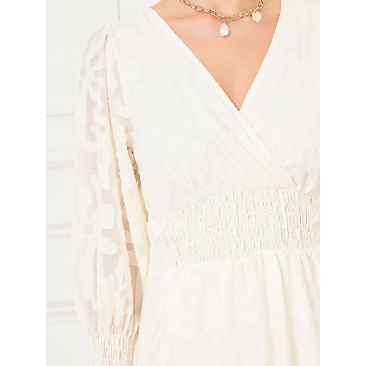 Styli Burnout Textured Smocked Waist Detail A-Line Maxi Dress-women-clothing-dresses-image-3