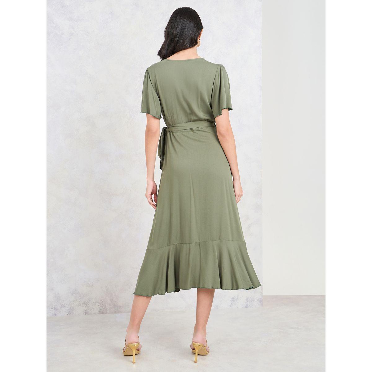Styli Ruffle Asymmetric Hem Wrap Midi Dress-women-clothing-dresses-image-4