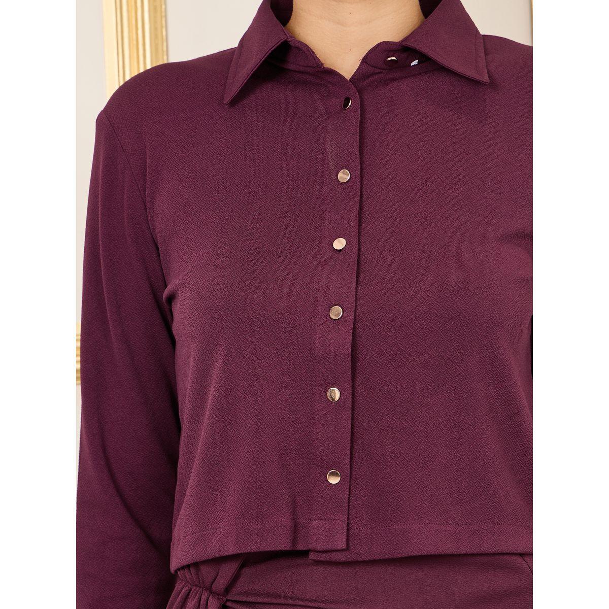 مجموعة من تنورة ميدي مع بلوزة قصيرة-women-clothing-coordsets-image-4