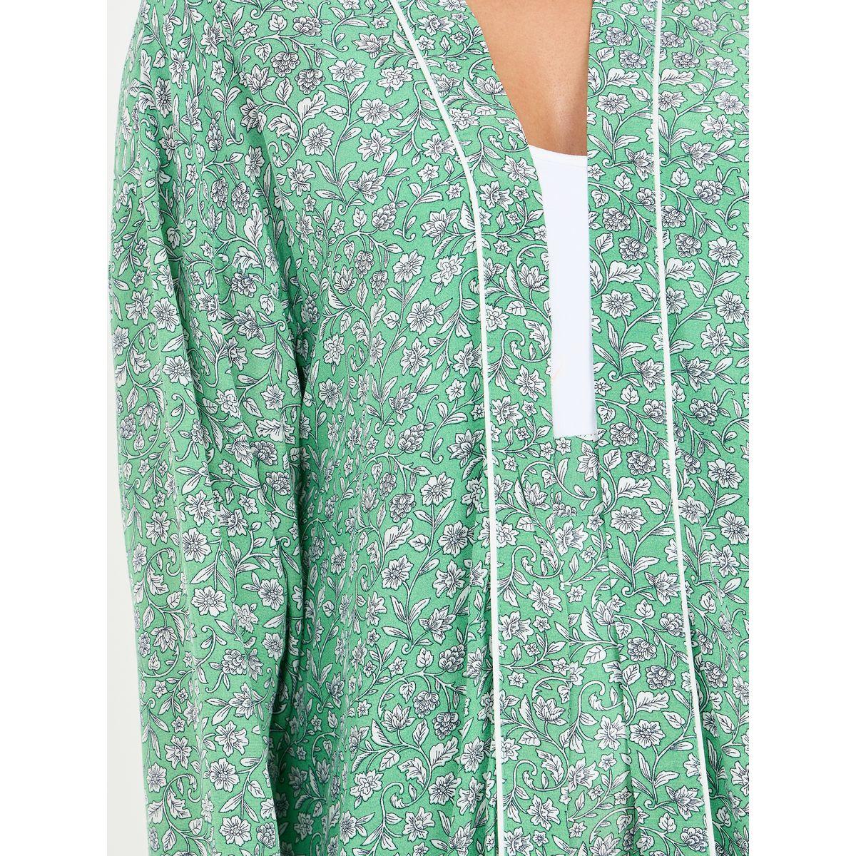 بنطال بأرجل واسعة مع كيمونو ميدي بطبعة زهور-women-clothing-coordsets-image-3