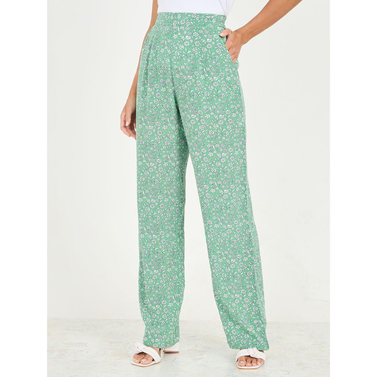بنطال بأرجل واسعة مع كيمونو ميدي بطبعة زهور-women-clothing-coordsets-image-5
