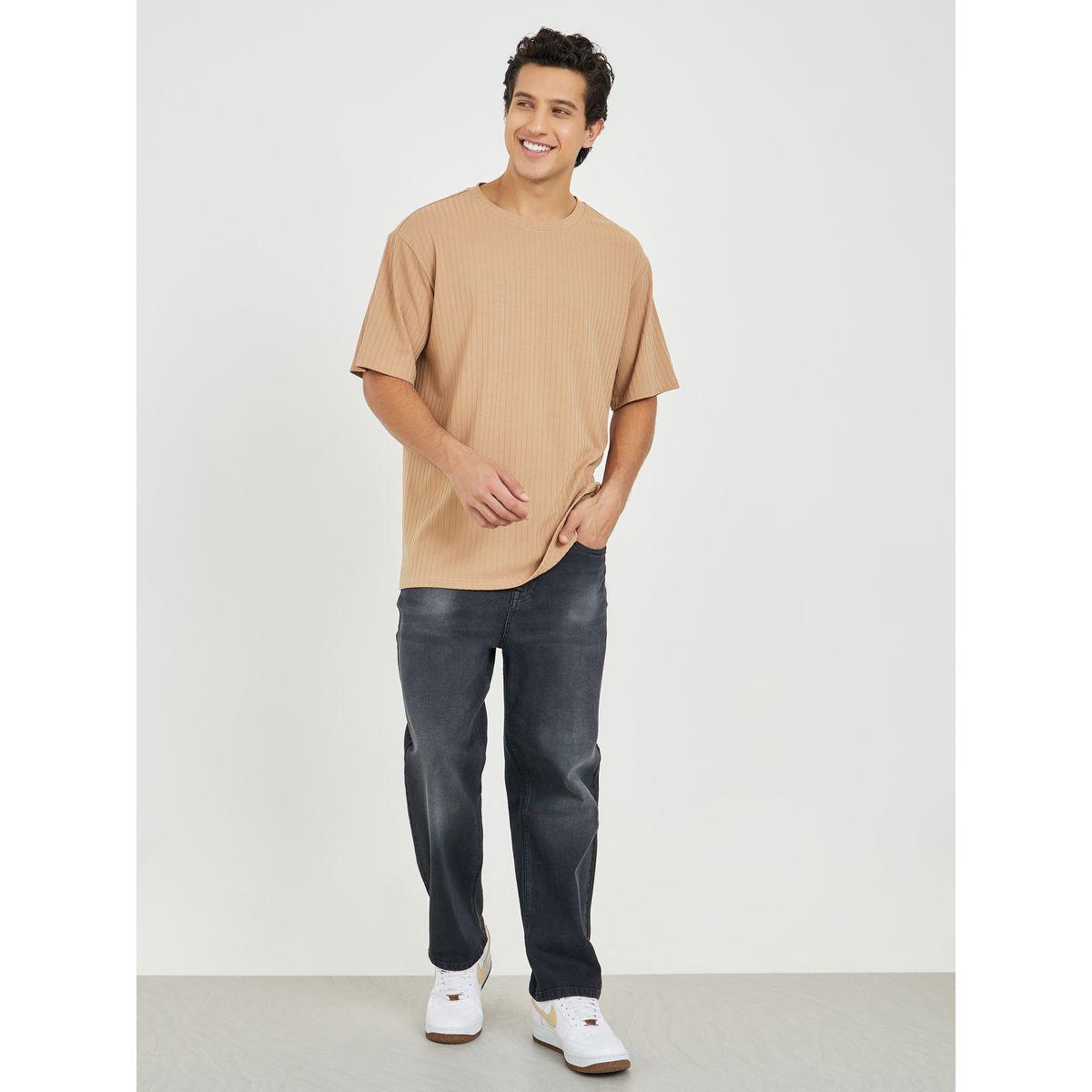 Styli Premium Oversized Ribbed Knit T-Shirt-men-clothing-tshirtsandpolos-tshirts-image-2