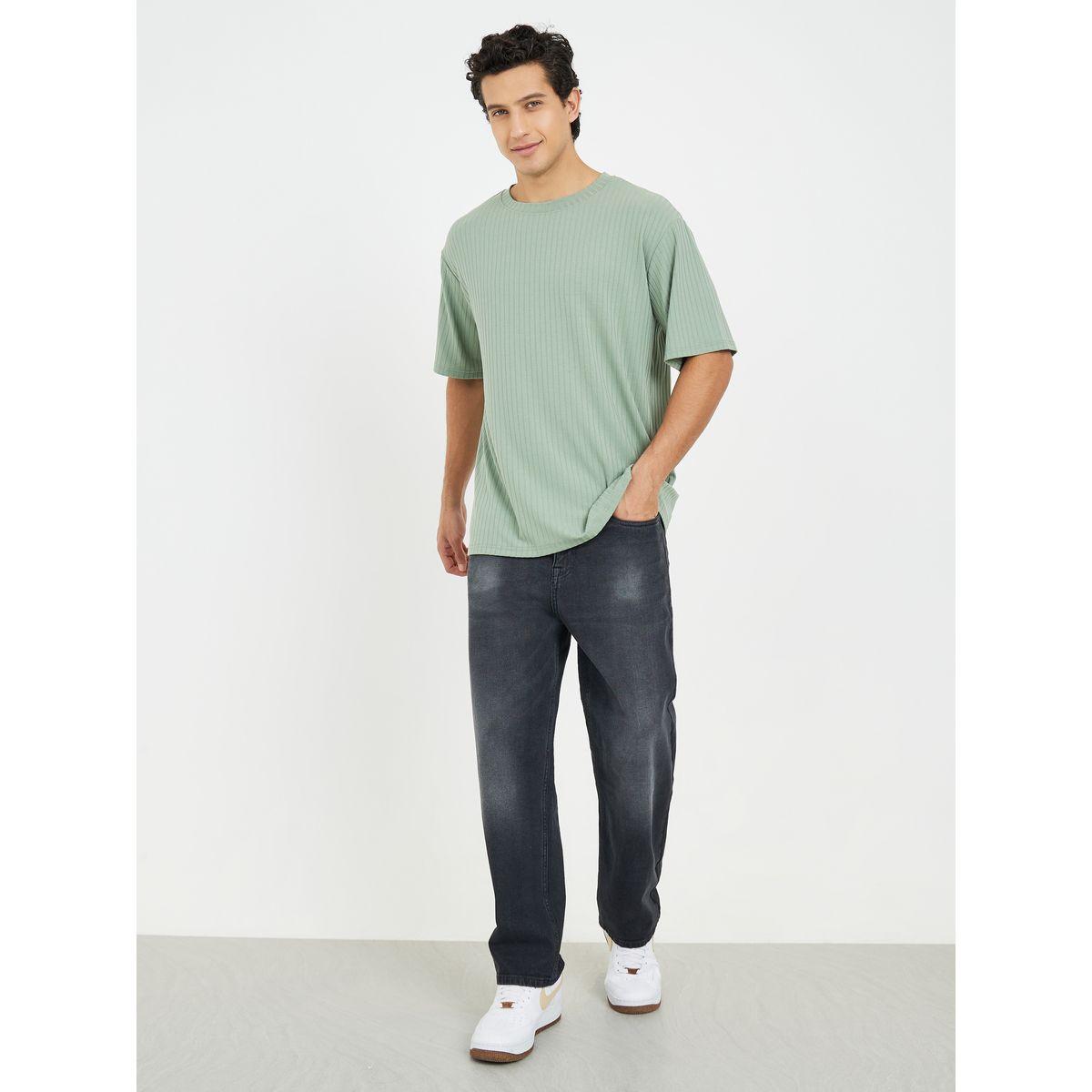 Styli Premium Oversized Ribbed Knit T-Shirt-men-clothing-tshirtsandpolos-tshirts-image-2