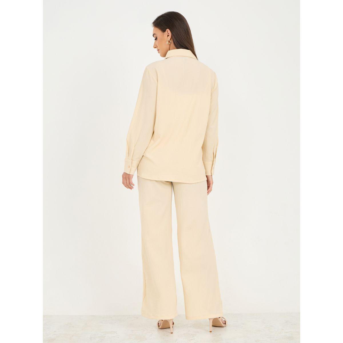 Styli Textured Shirt and Wide Leg Pant Set-women-clothing-coordsets-image-4