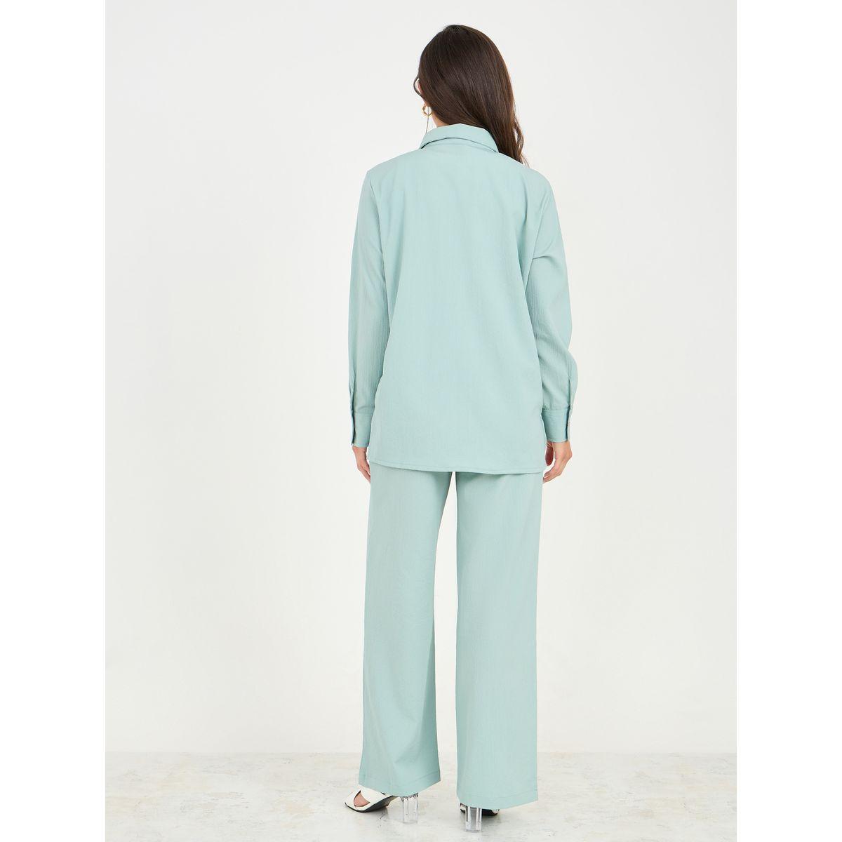 Styli Textured Shirt and Wide Leg Pant Set-women-clothing-coordsets-image-5