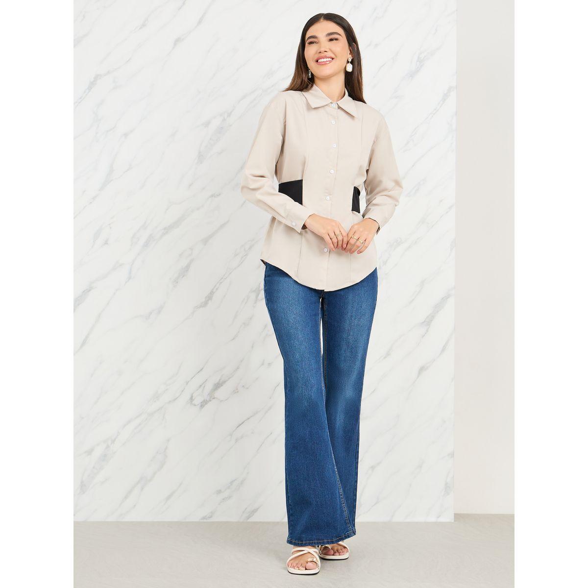 بلوزة بأزرار غلق واكمام طويلة-women-clothing-shirtsandblouses-shirts-image-2