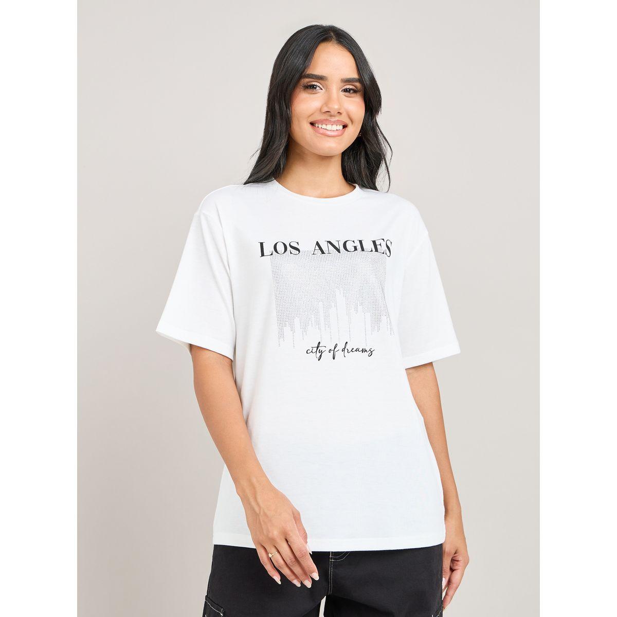 Styli Embellished Los Angeles Oversized T-shirt-women-clothing-tshirts-image-1