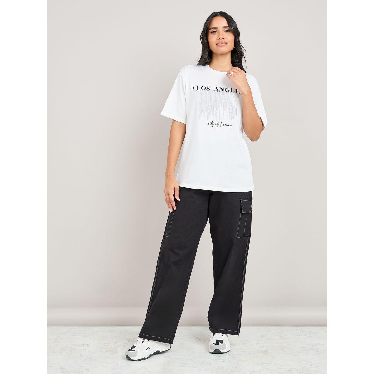 Styli Embellished Los Angeles Oversized T-shirt-women-clothing-tshirts-image-2
