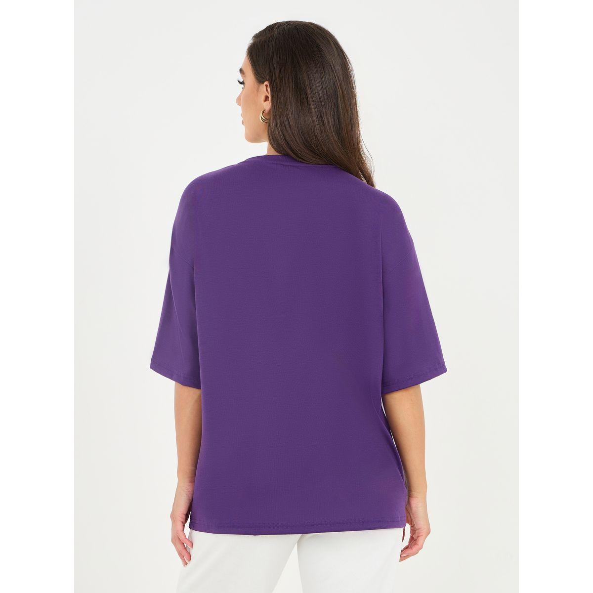 Styli Oversized Embellished Detail Drop Shoulder T-Shirt-women-clothing-tshirts-image-4