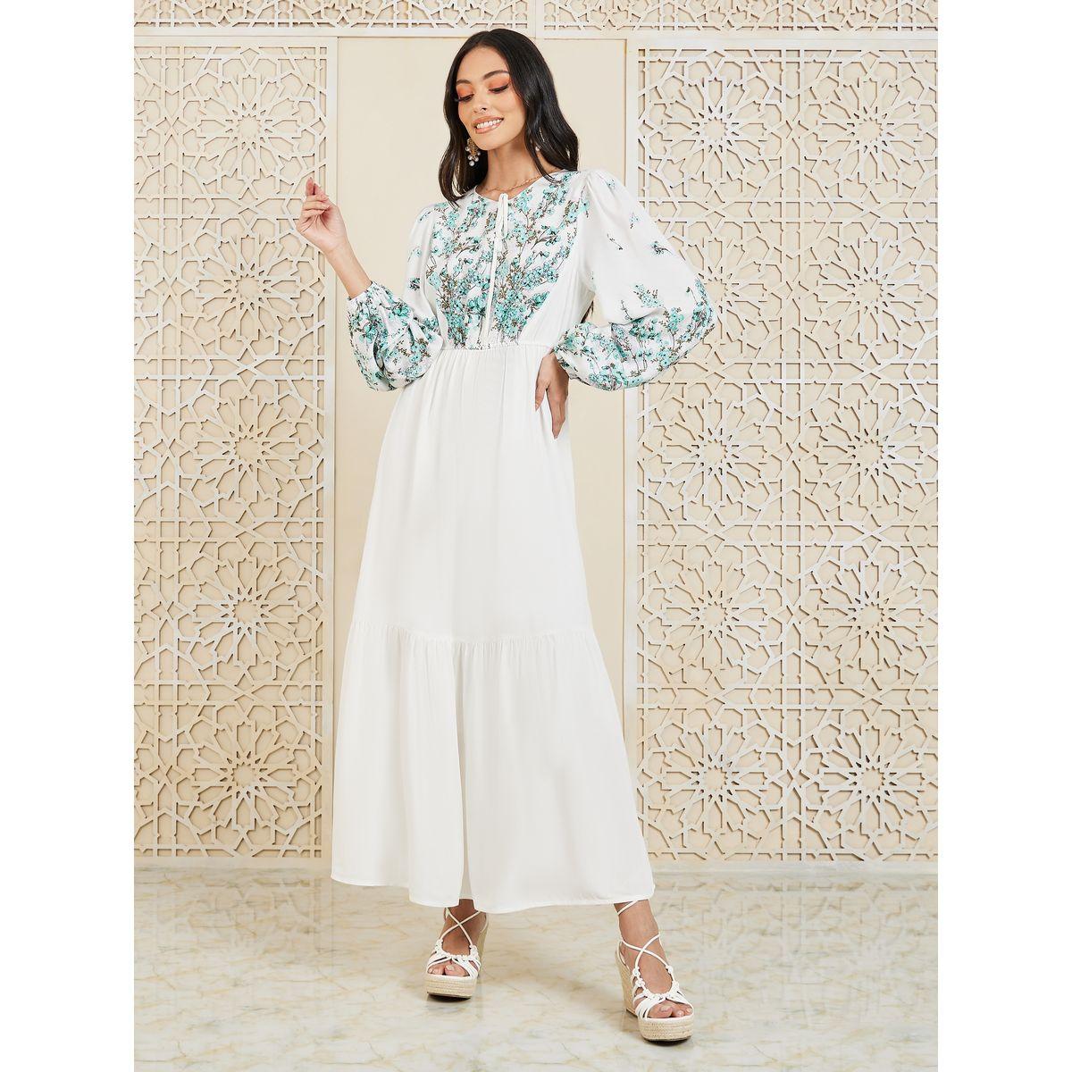 Styli Floral Print Tiered Maxi Dress-women-clothing-dresses-image-1