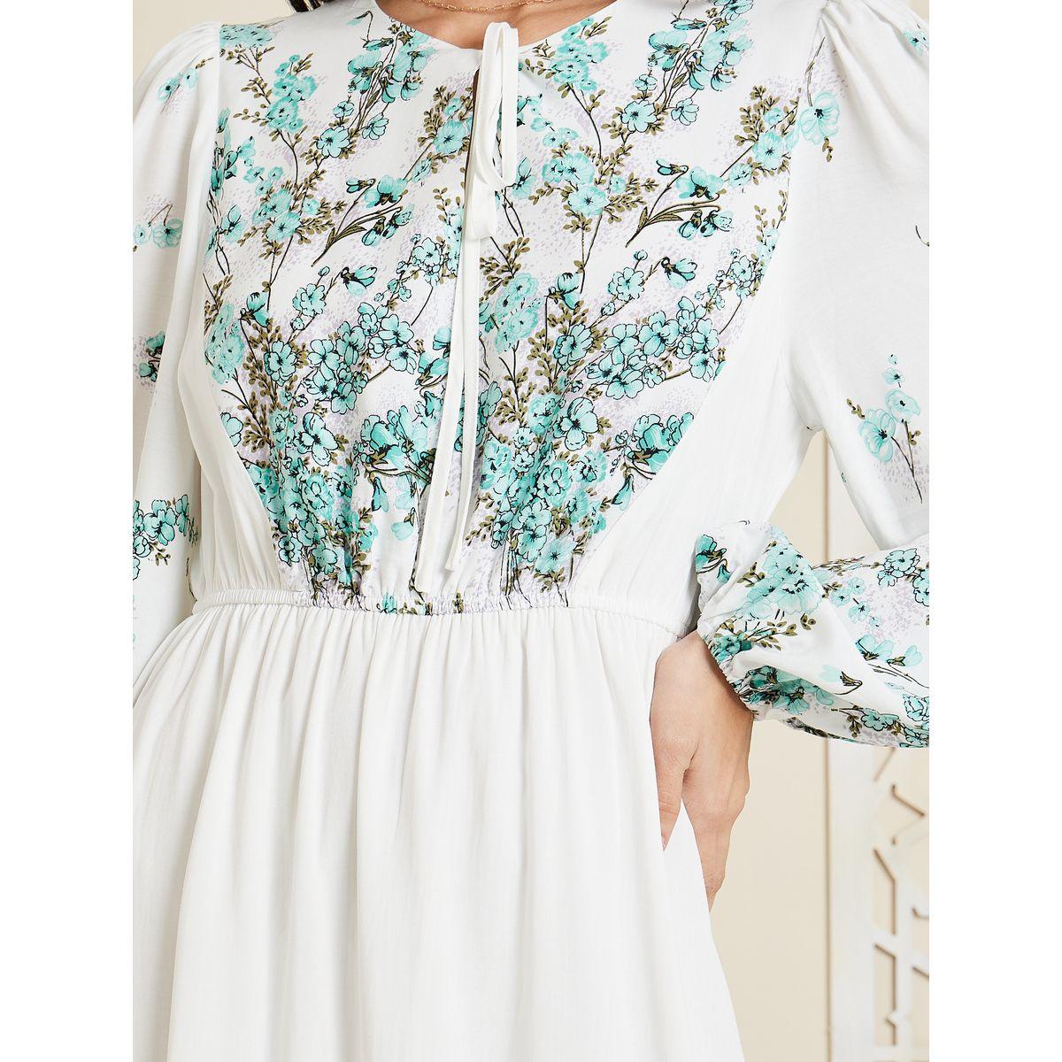 فستان طويل بكسرات وطبعة زهور-women-clothing-dresses-image-3
