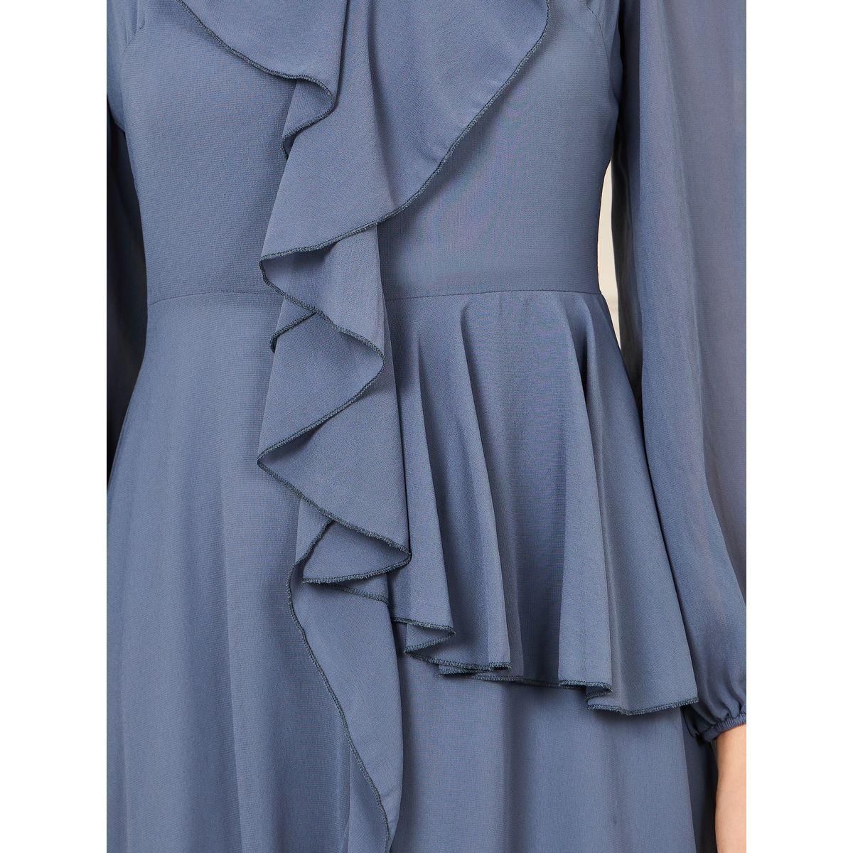 فستان طويل بحافة غير متماثلة الطول-women-clothing-dresses-image-3