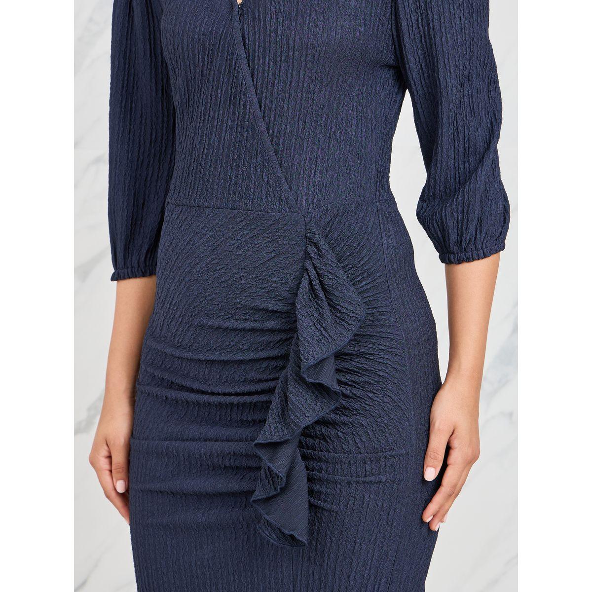 فستان طويل بديكون بتفاصيل كشكش-women-clothing-dresses-image-3