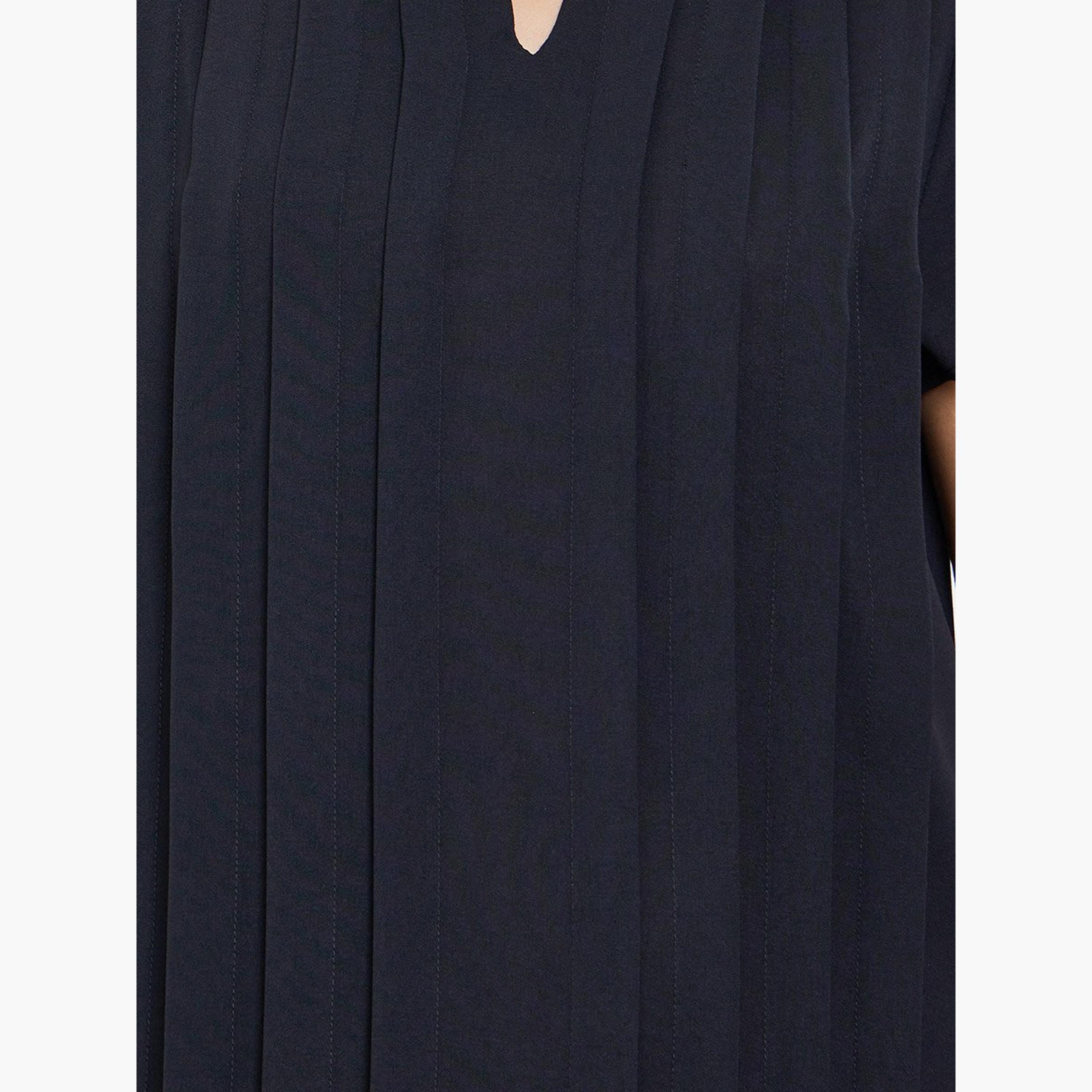 أميرة x ستايلي جلابية بتفاصيل كسرات وياقة بشق-women-arabicclothing-jalabiyas-image-4
