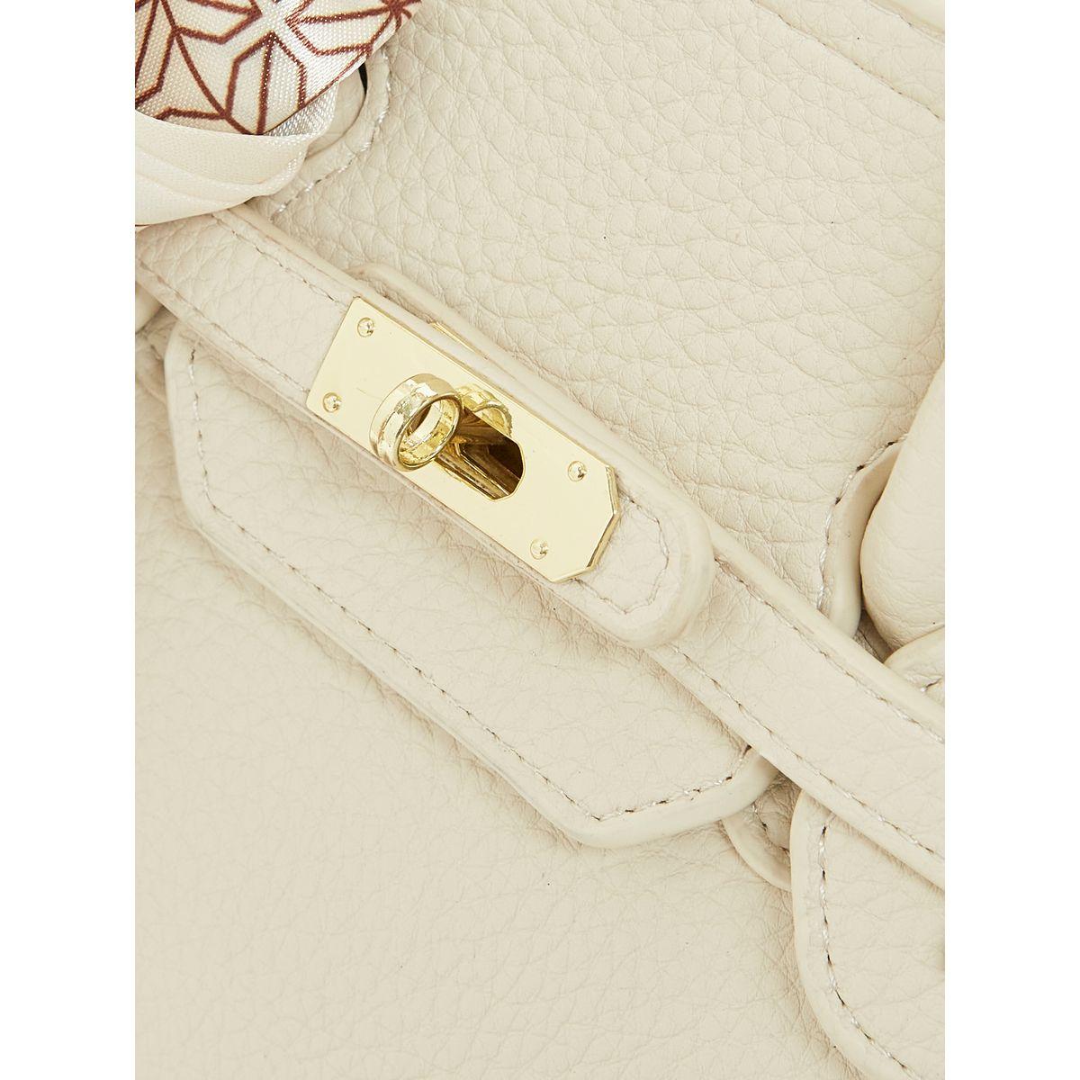 Styli Metal Accent Handbag with Scarf Detail-women-bagsandwallets-handbags-image-2