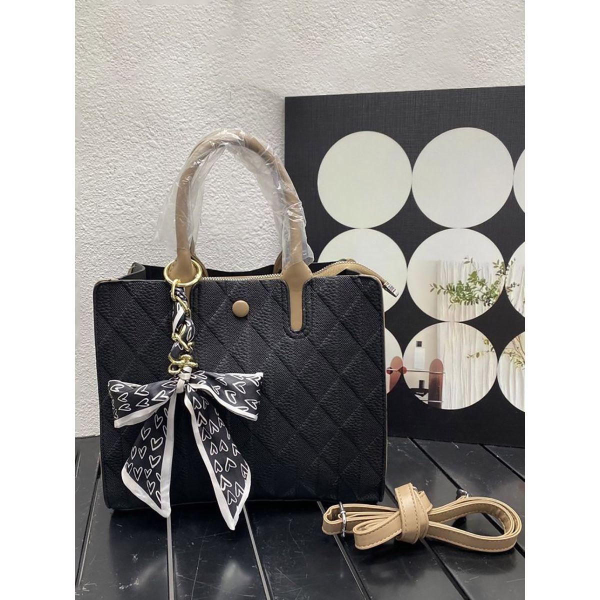 Styli Ribbon Scarf Drop Textured Shoulder Bag-women-bagsandwallets-handbags-image-1