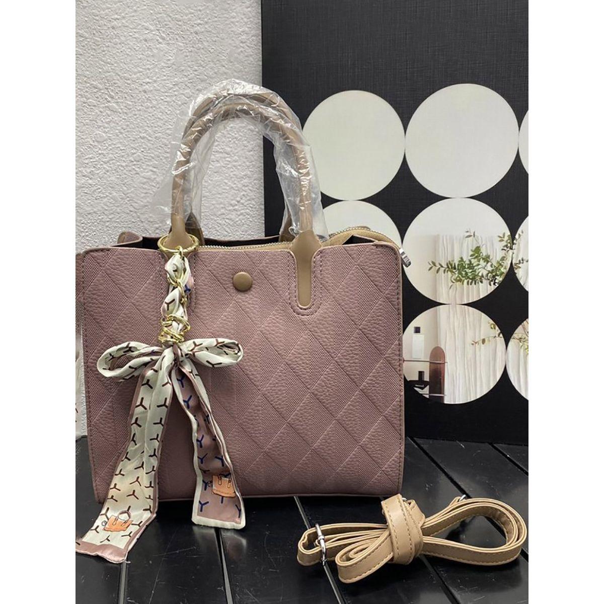 Styli Ribbon Scarf Drop Textured Shoulder Bag-women-bagsandwallets-handbags-image-1