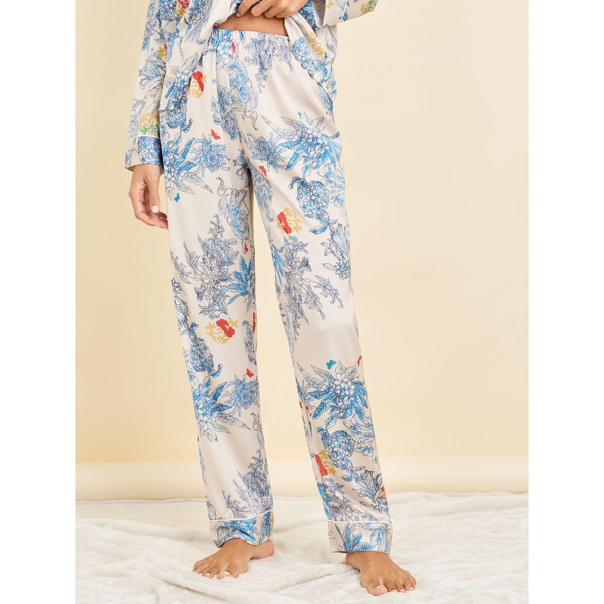 Styli Unwind Floral AOP Satin Piped Detail Shirt and Pyjama Set-women-clothing-nightwear-pyjamas-longsets-image-5