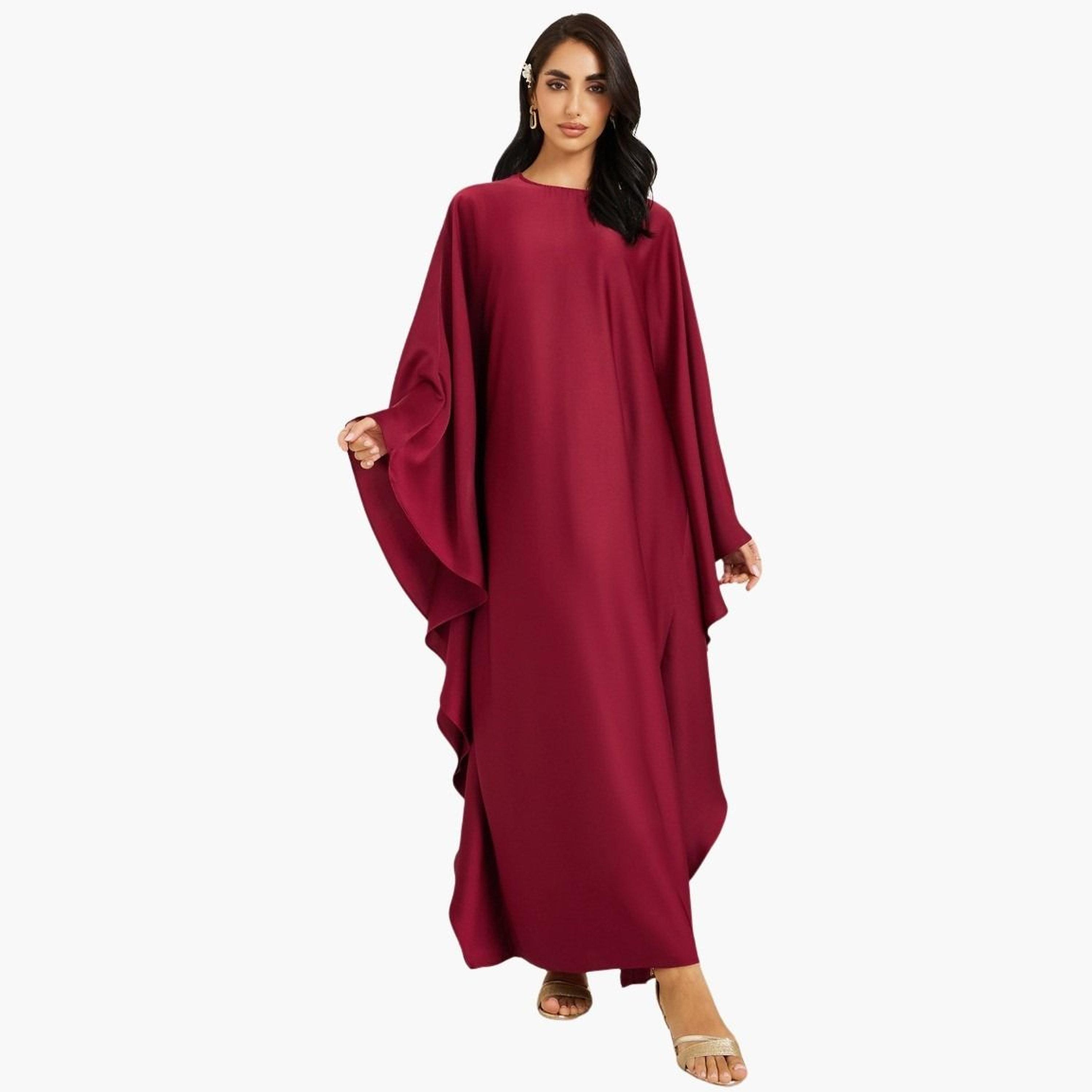 أميرة x ستايلي جلابية بأكمام كيمونو منسدلة-women-arabicclothing-jalabiyas-image-1