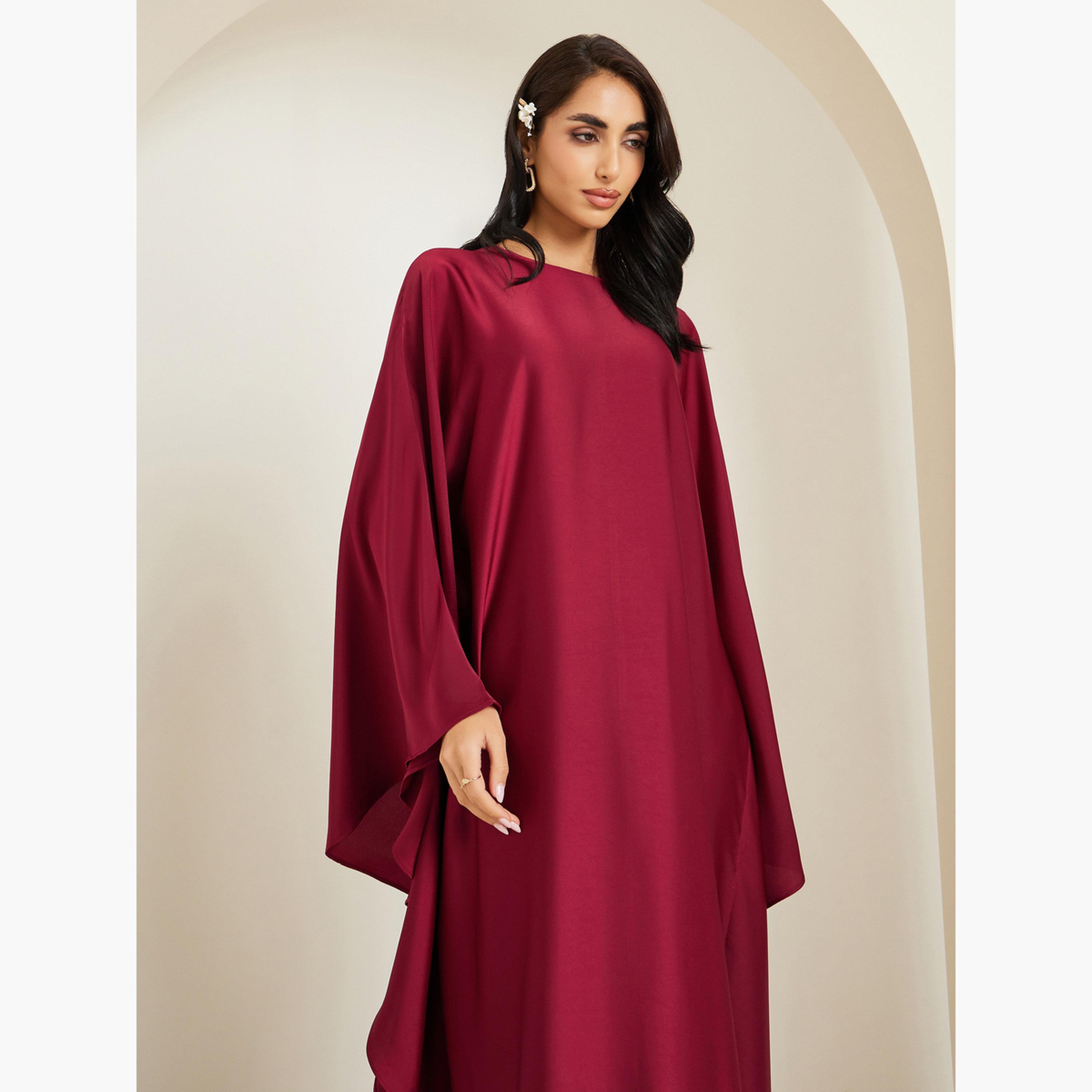 أميرة x ستايلي جلابية بأكمام كيمونو منسدلة-women-arabicclothing-jalabiyas-image-2