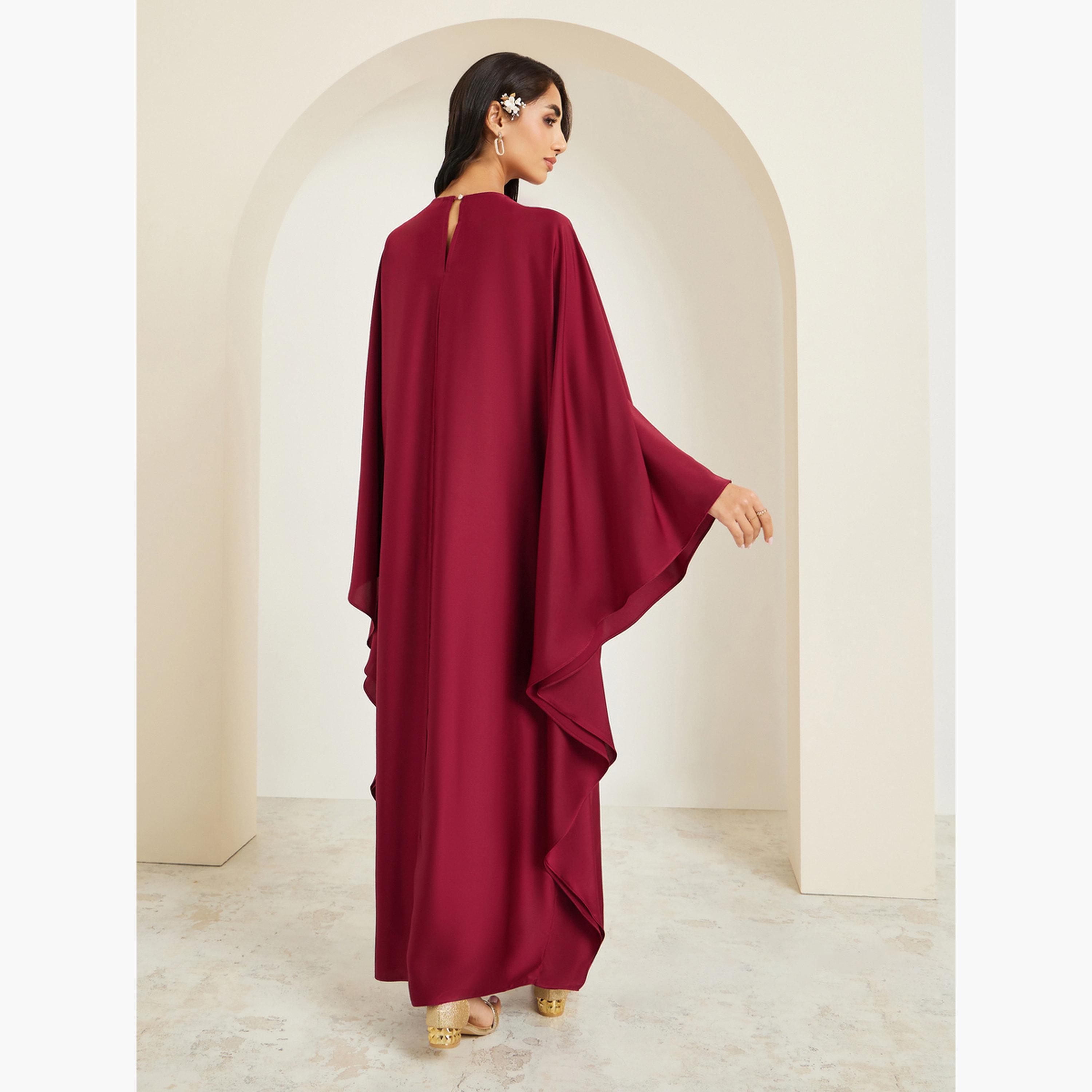 أميرة x ستايلي جلابية بأكمام كيمونو منسدلة-women-arabicclothing-jalabiyas-image-5