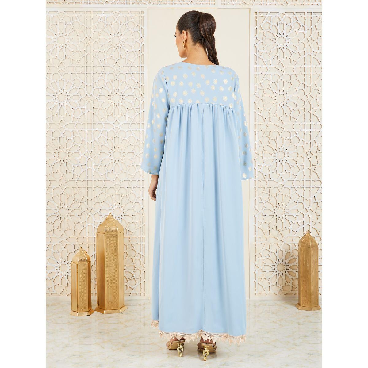 جلابية بطبعة فويل وتفاصيل دانتيل-women-arabicclothing-jalabiyas-image-4