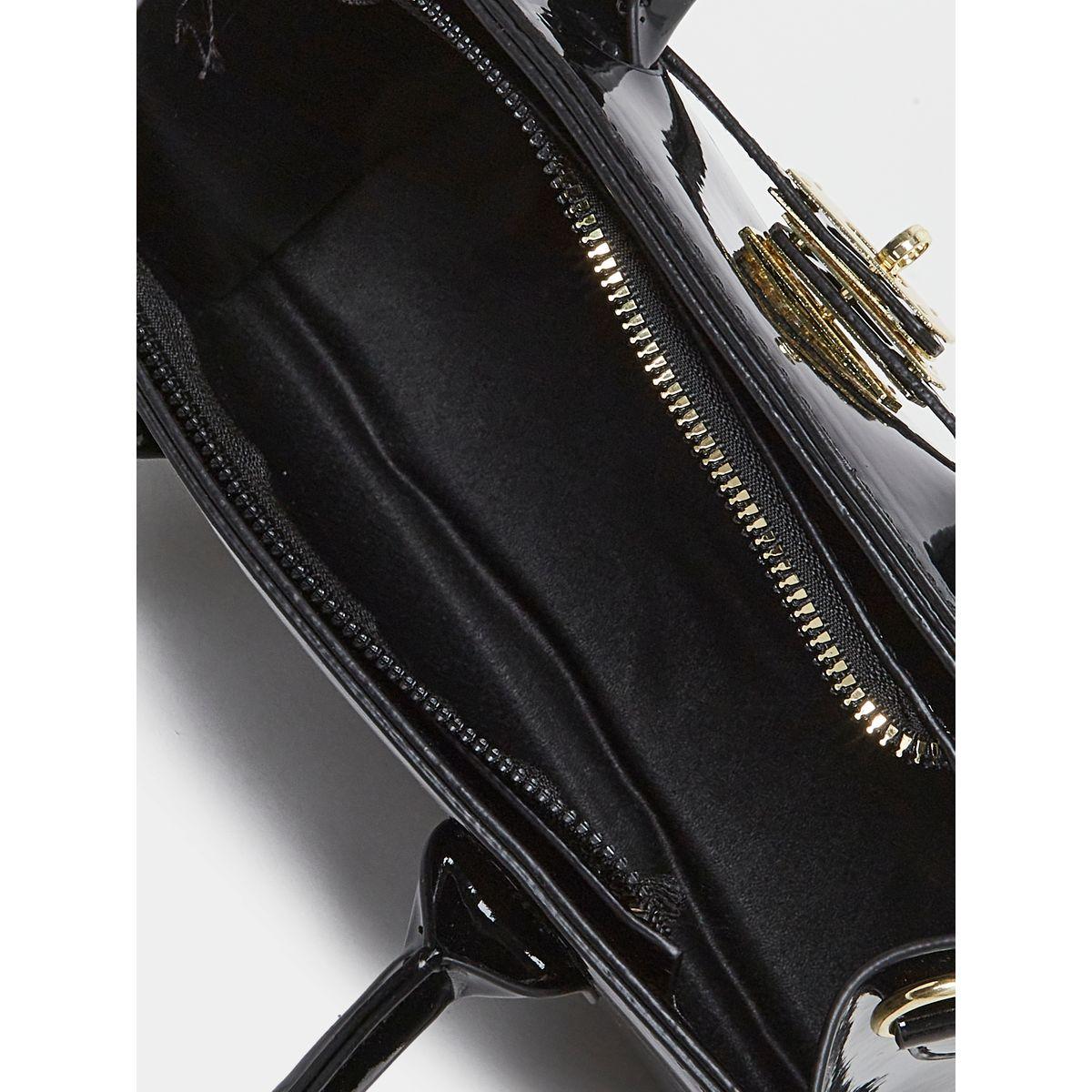 Styli Croc Textured Handbag with Turn Lock Closure-women-bagsandwallets-handbags-image-4