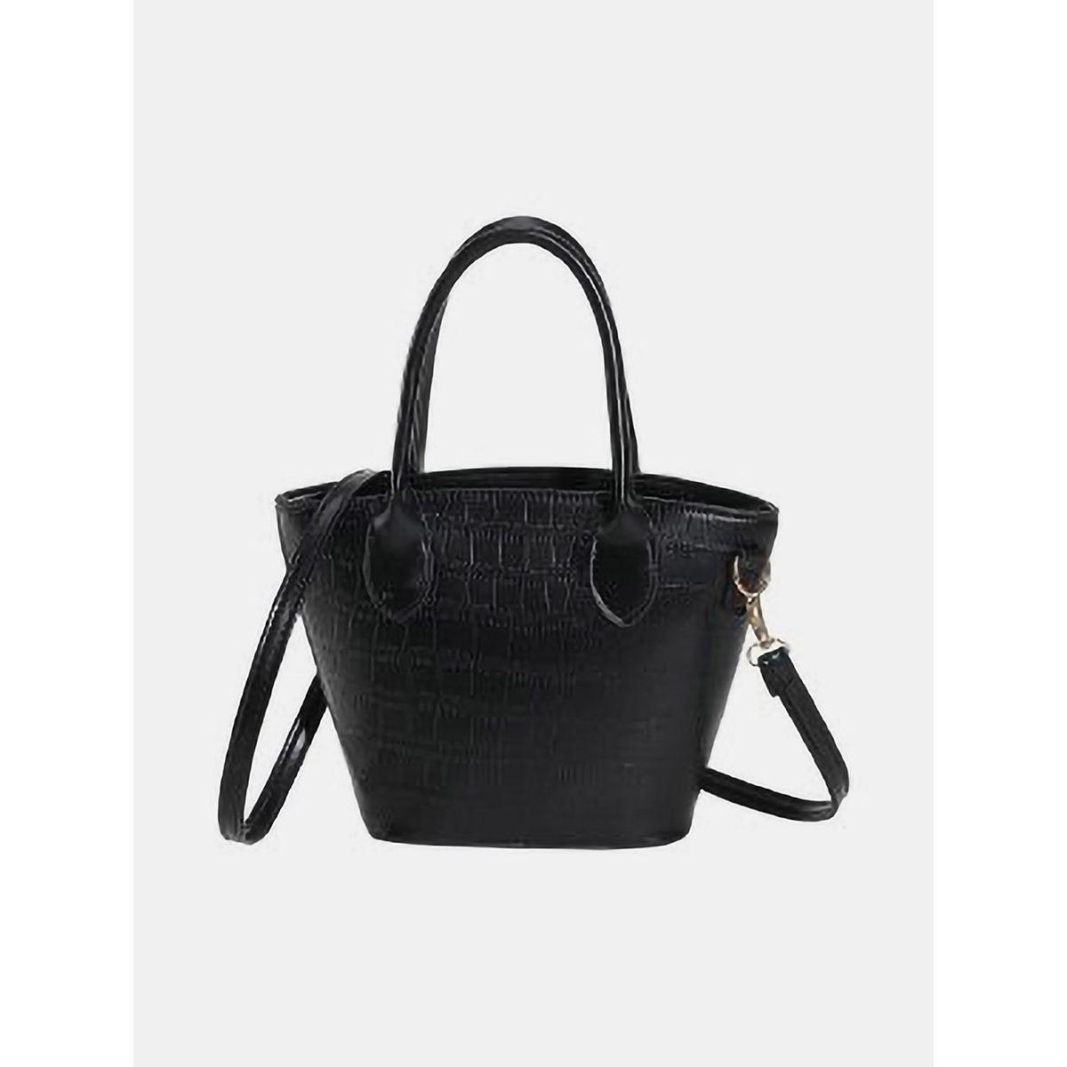 Styli Textured Handbag with Detachable Strap-women-bagsandwallets-handbags-image-1
