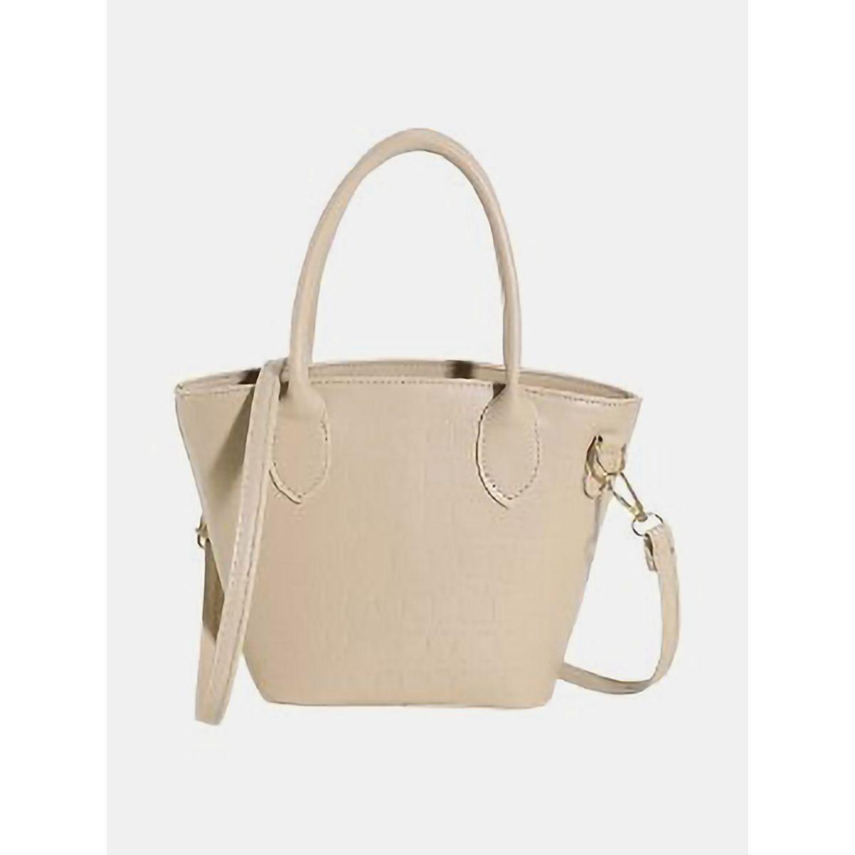 Styli Textured Handbag with Detachable Strap-women-bagsandwallets-handbags-image-1
