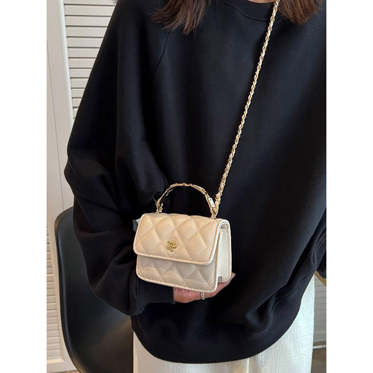 Styli Quilted Mini Bag with Adjustable Strap-women-bagsandwallets-handbags-image-1