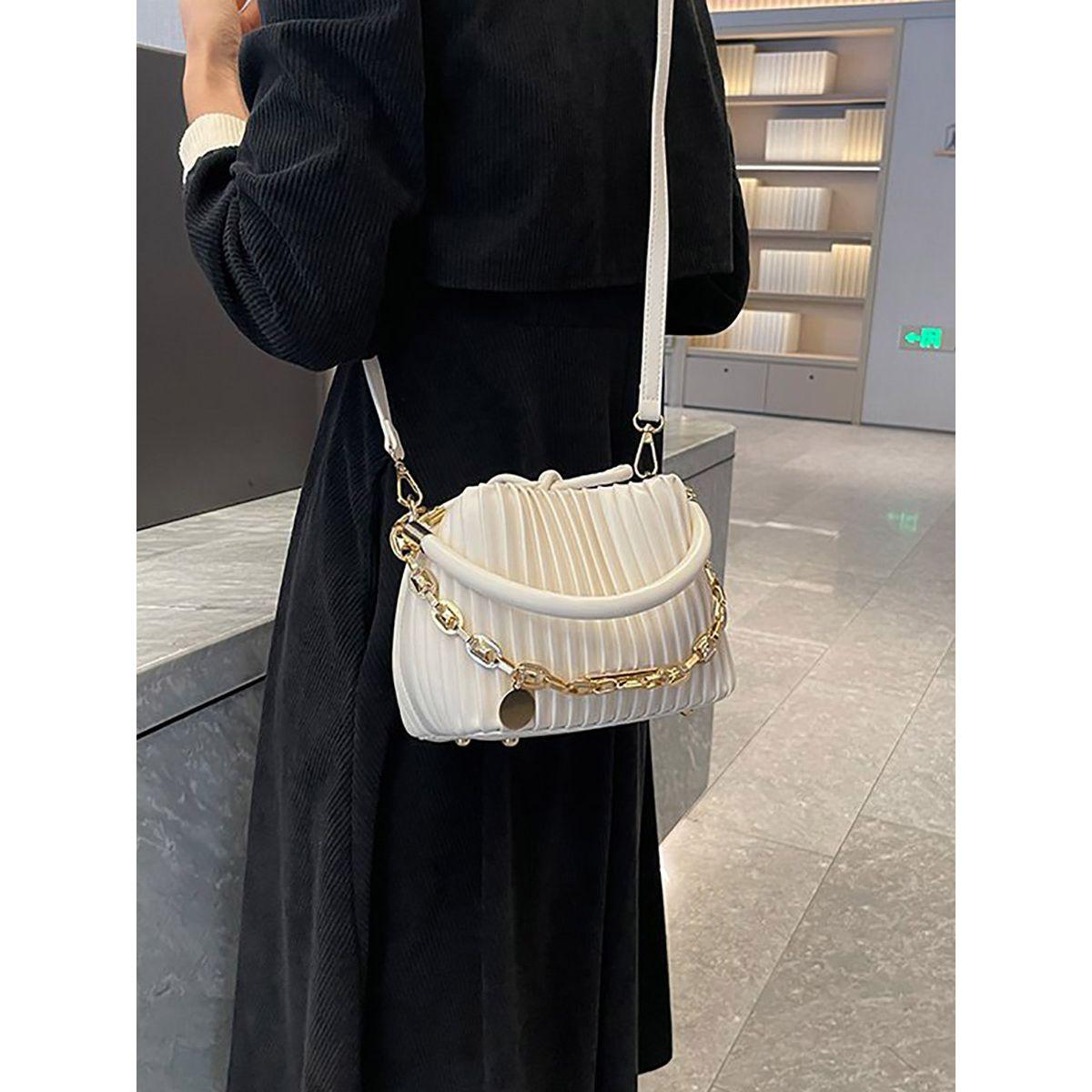 Styli Drop Chain Pleated Bucket Bag-women-bagsandwallets-handbags-image-1