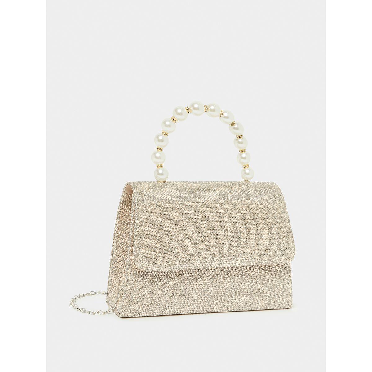 Styli Faux Pearl Top Handle Handbag-women-bagsandwallets-handbags-image-1