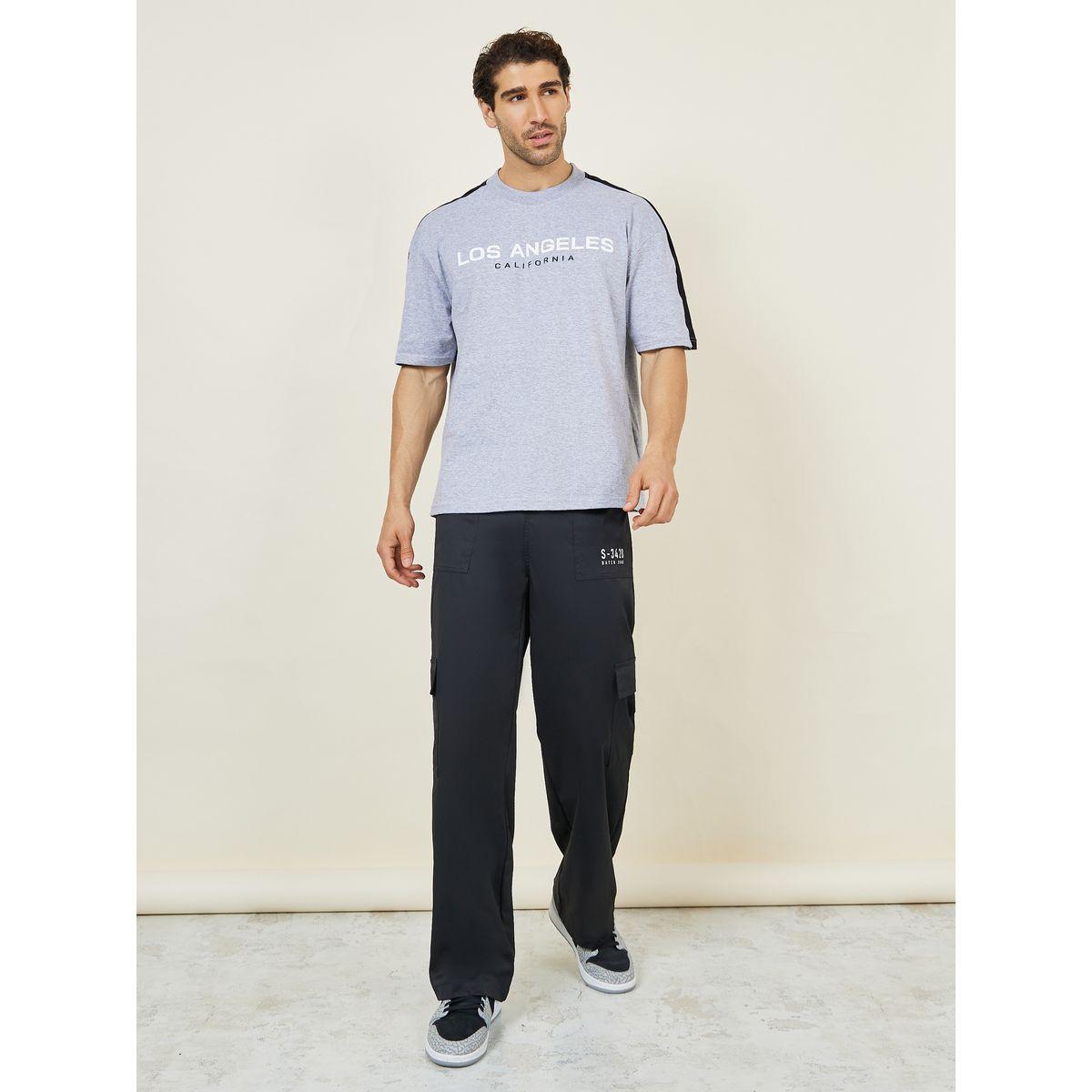 تيشيرت جيرسيه مطبع بكتابة وتفاصيل مُتباينة-men-clothing-tshirtsandpolos-tshirts-image-2