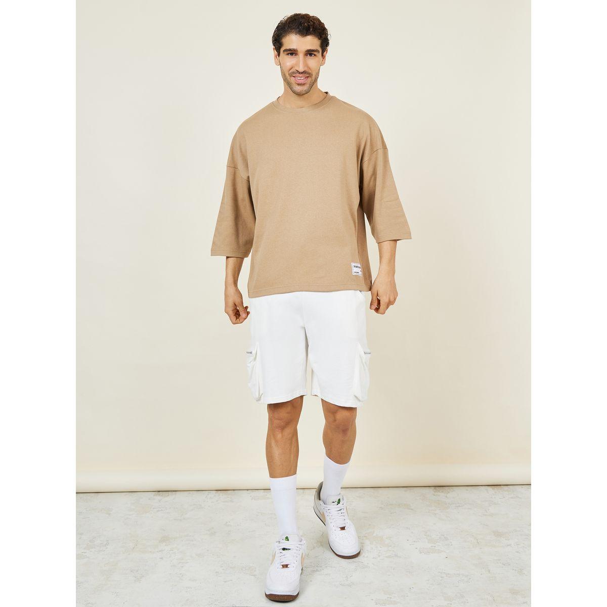 Styli Badge Detail Drop Shoulder Interlock Boxy T-shirt-men-clothing-tshirtsandpolos-tshirts-image-2
