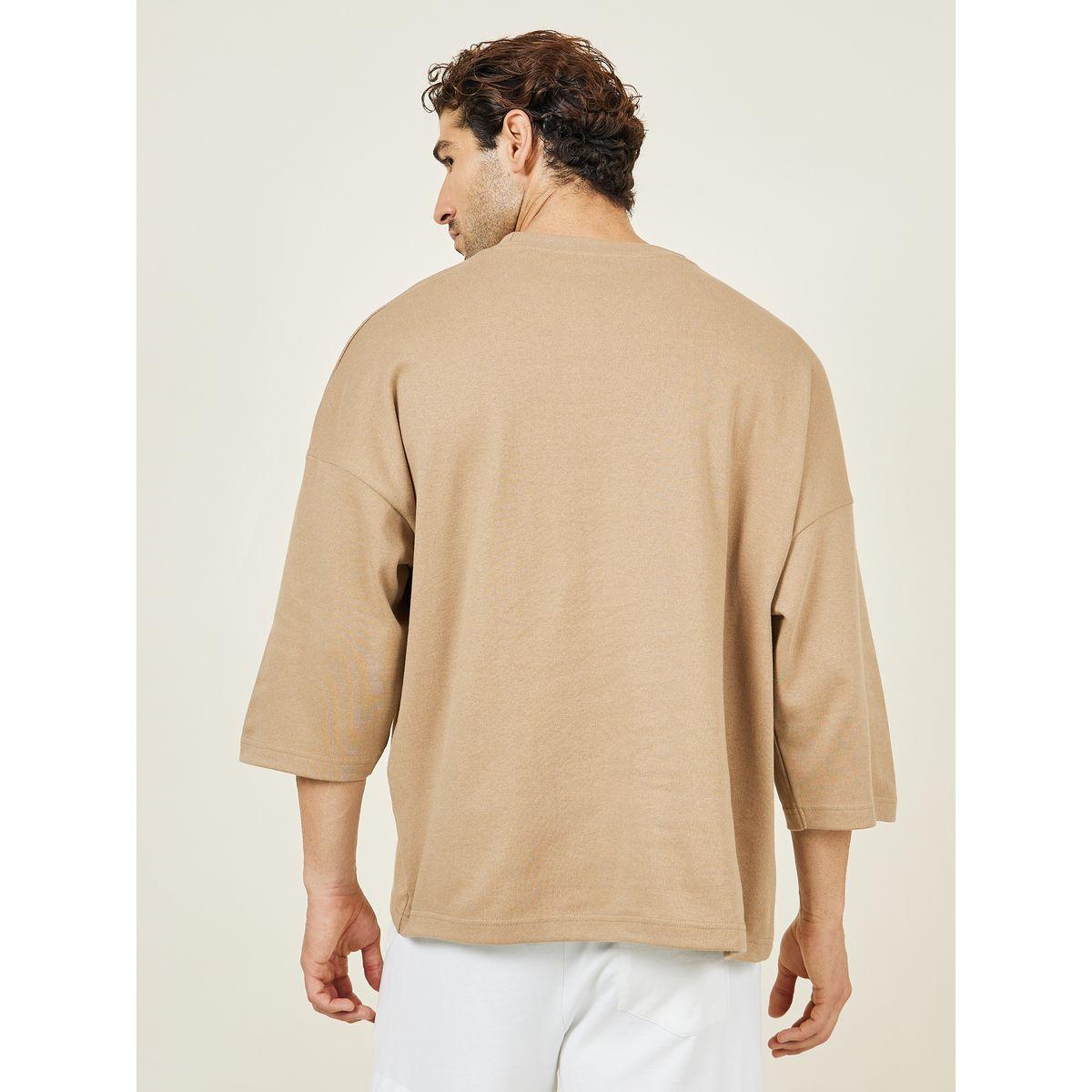 Styli Badge Detail Drop Shoulder Interlock Boxy T-shirt-men-clothing-tshirtsandpolos-tshirts-image-4