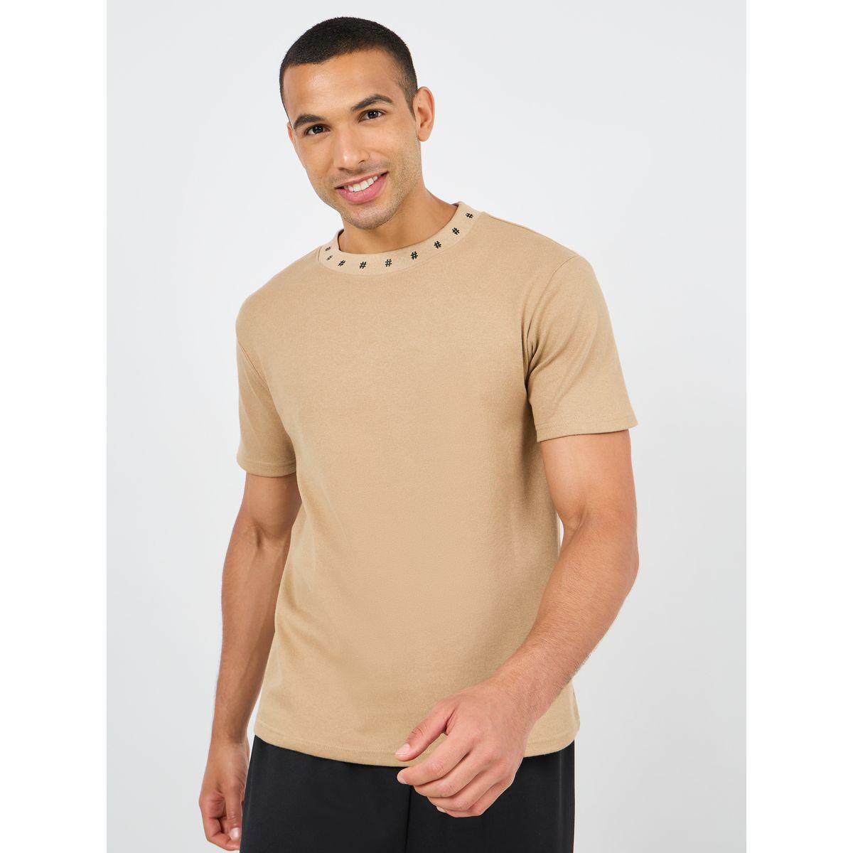 Styli Hashtag Minimal Printed Neck Interlock Regular Fit T-shirt-men-clothing-tshirtsandpolos-tshirts-image-1