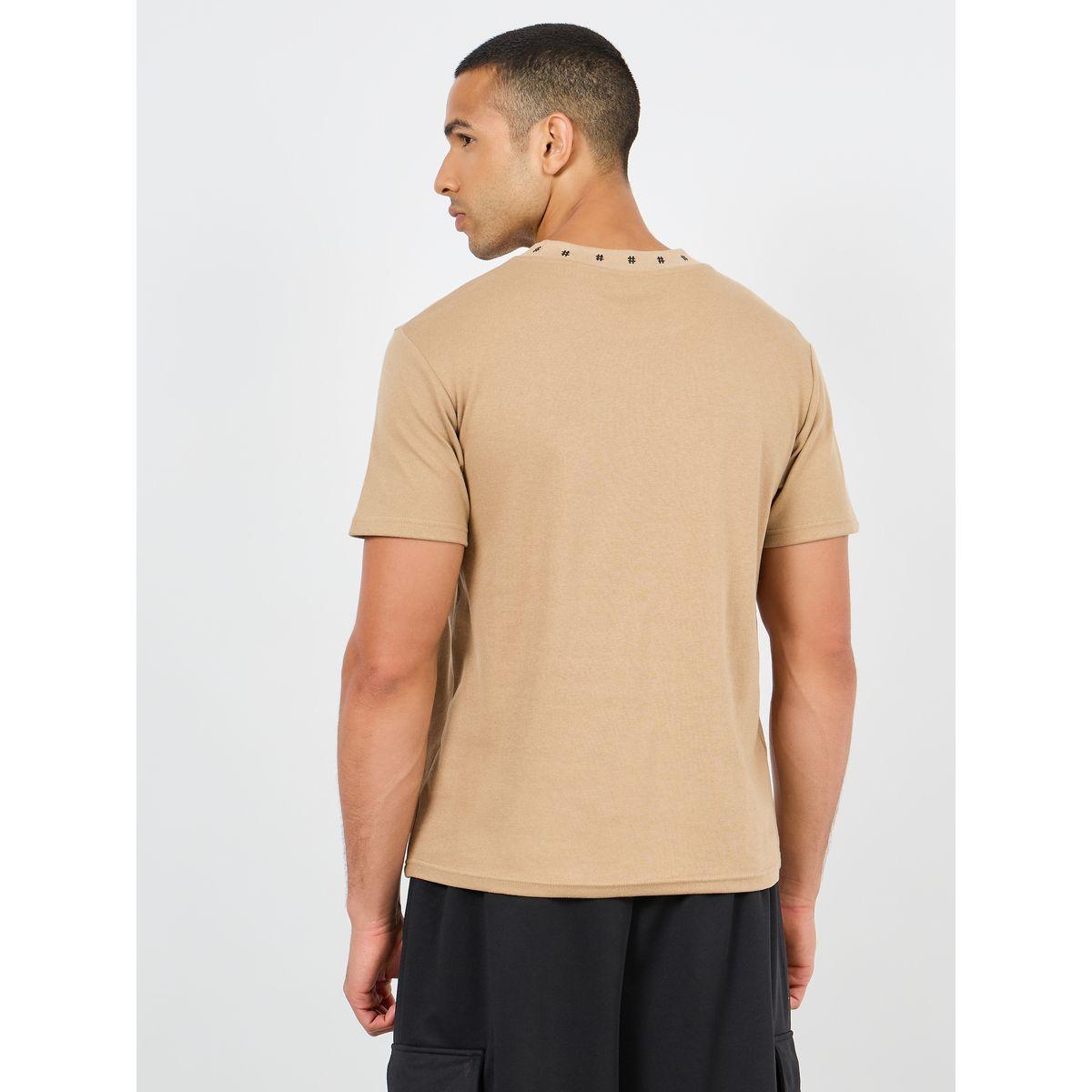 Styli Hashtag Minimal Printed Neck Interlock Regular Fit T-shirt-men-clothing-tshirtsandpolos-tshirts-image-4