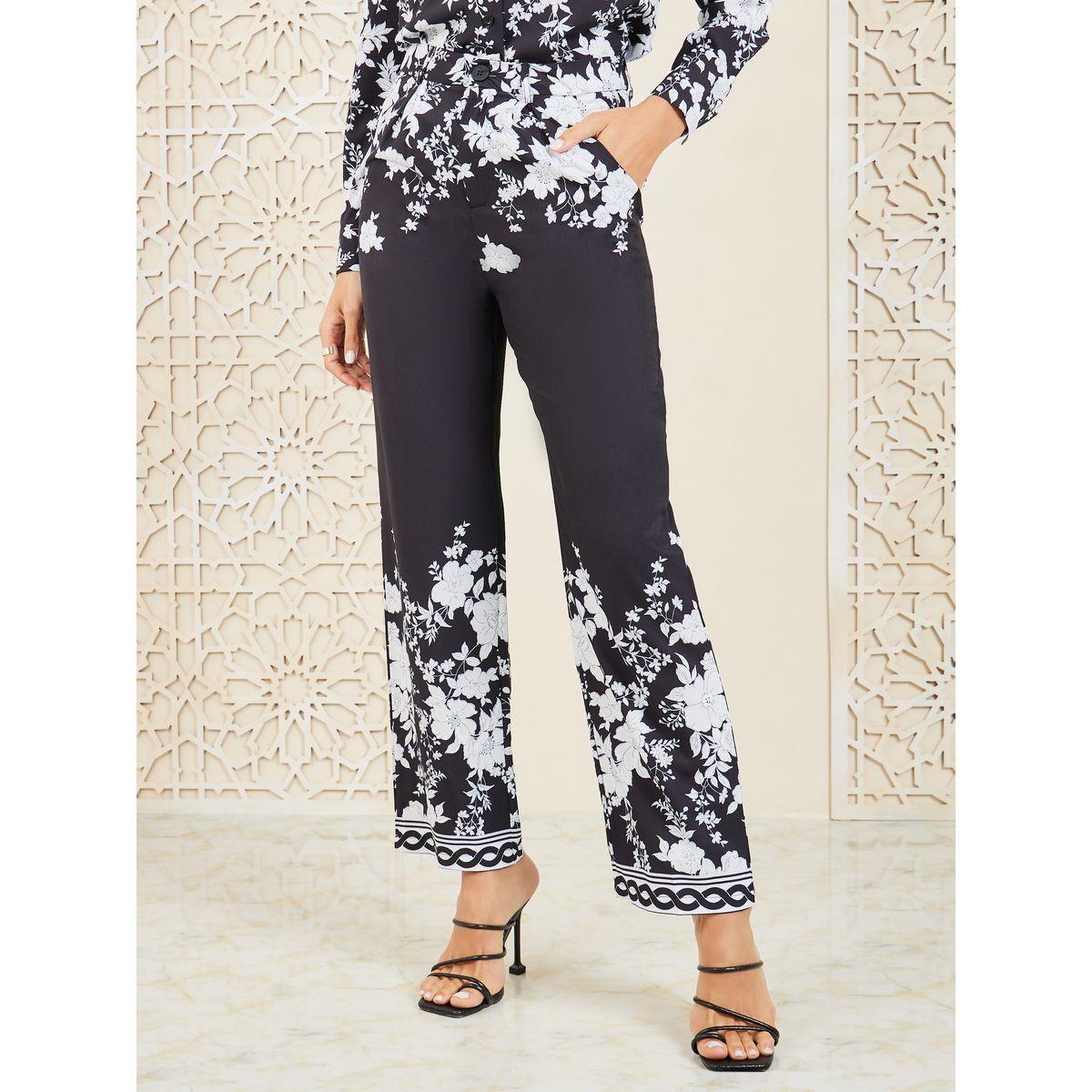طقم منسق من بنطال وبلوزة مطبعة بالكامل-women-clothing-coordsets-image-5