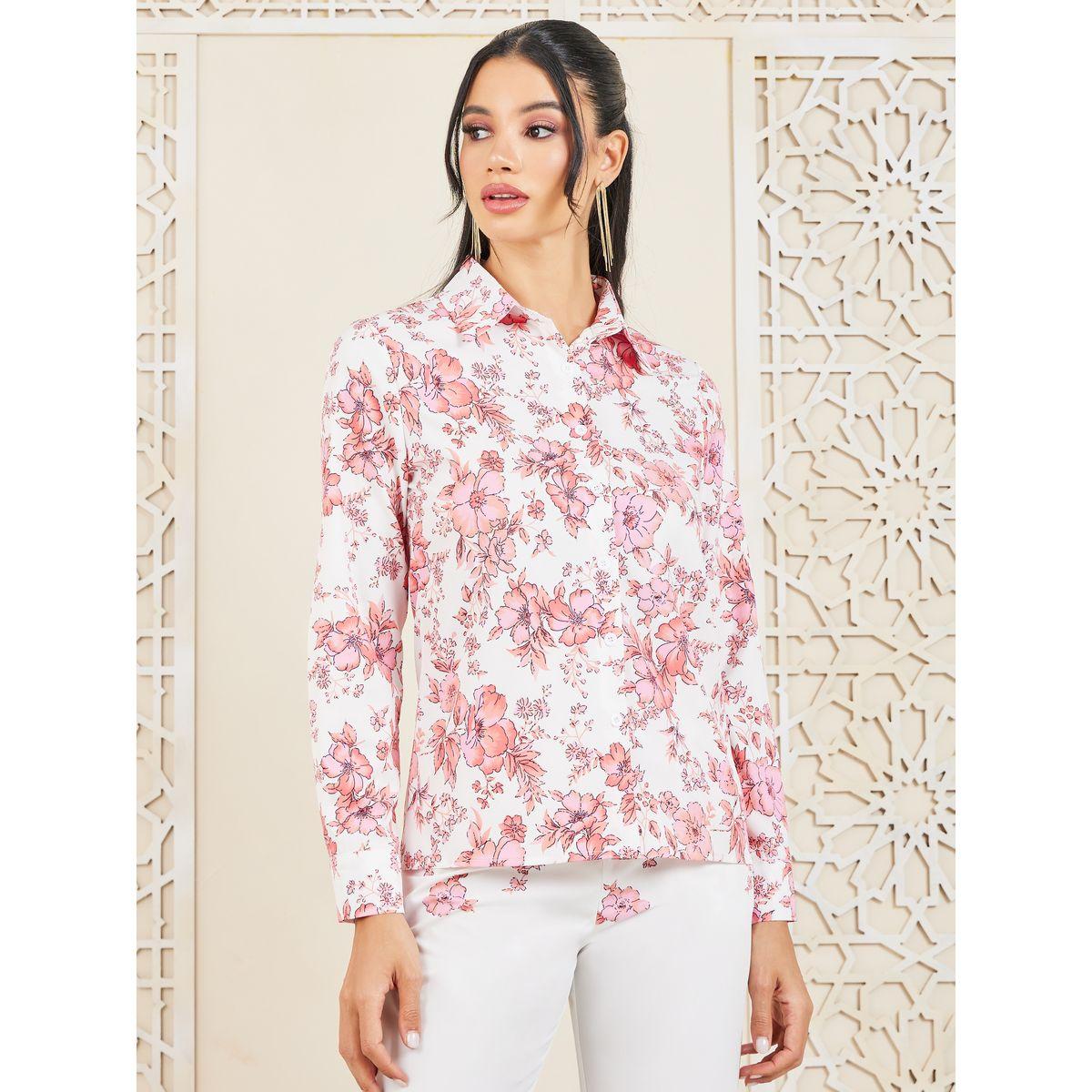 Styli All Over Floral Print Shirt & Pants Co-Ord-women-clothing-coordsets-image-2